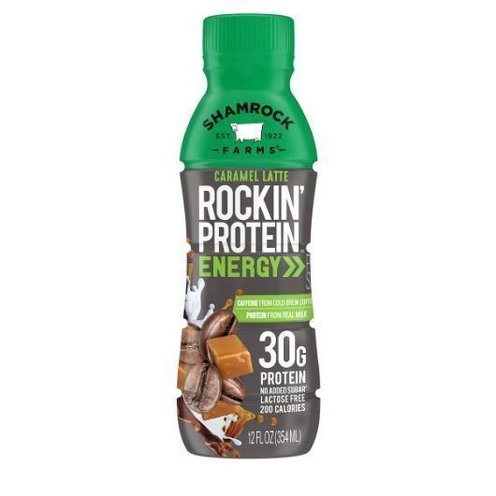 Shamrock Farms Rockin Protein Energy Caramel Latte, 12 Fluid Ounce -- 12 per case