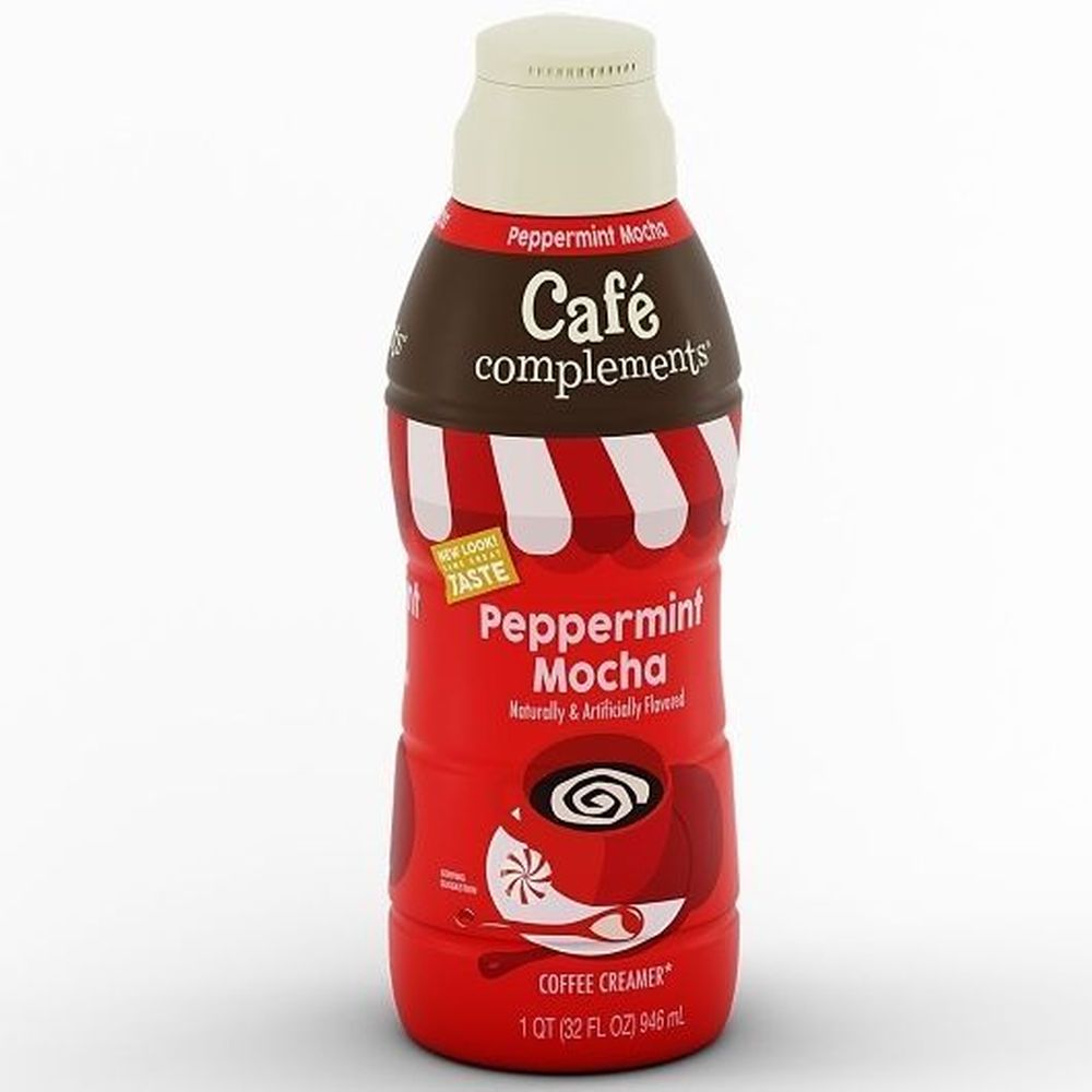 Cafe Complements Peppermint Mocha Coffee Creamer, 32 Fluid Ounce -- 6 Per Case