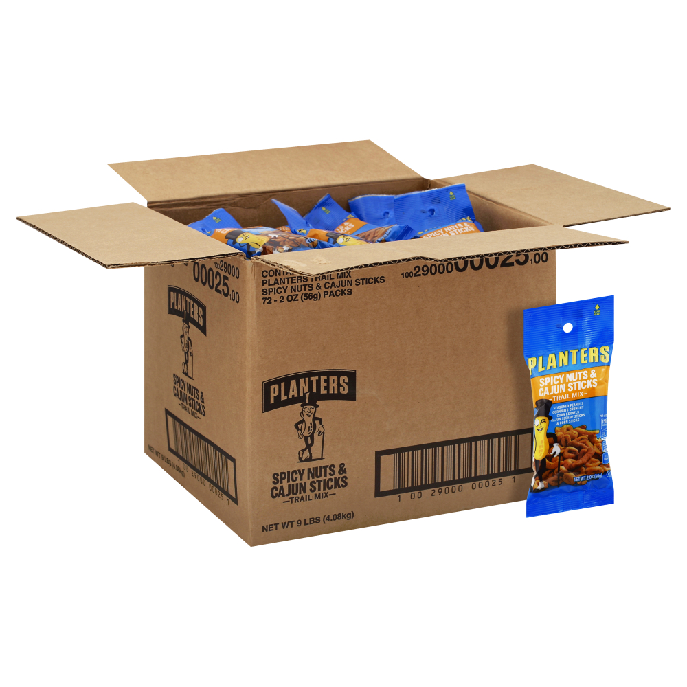 Planters Trail Mix Snack Nuts Cajun, 2 Ounce -- 72 Per Case