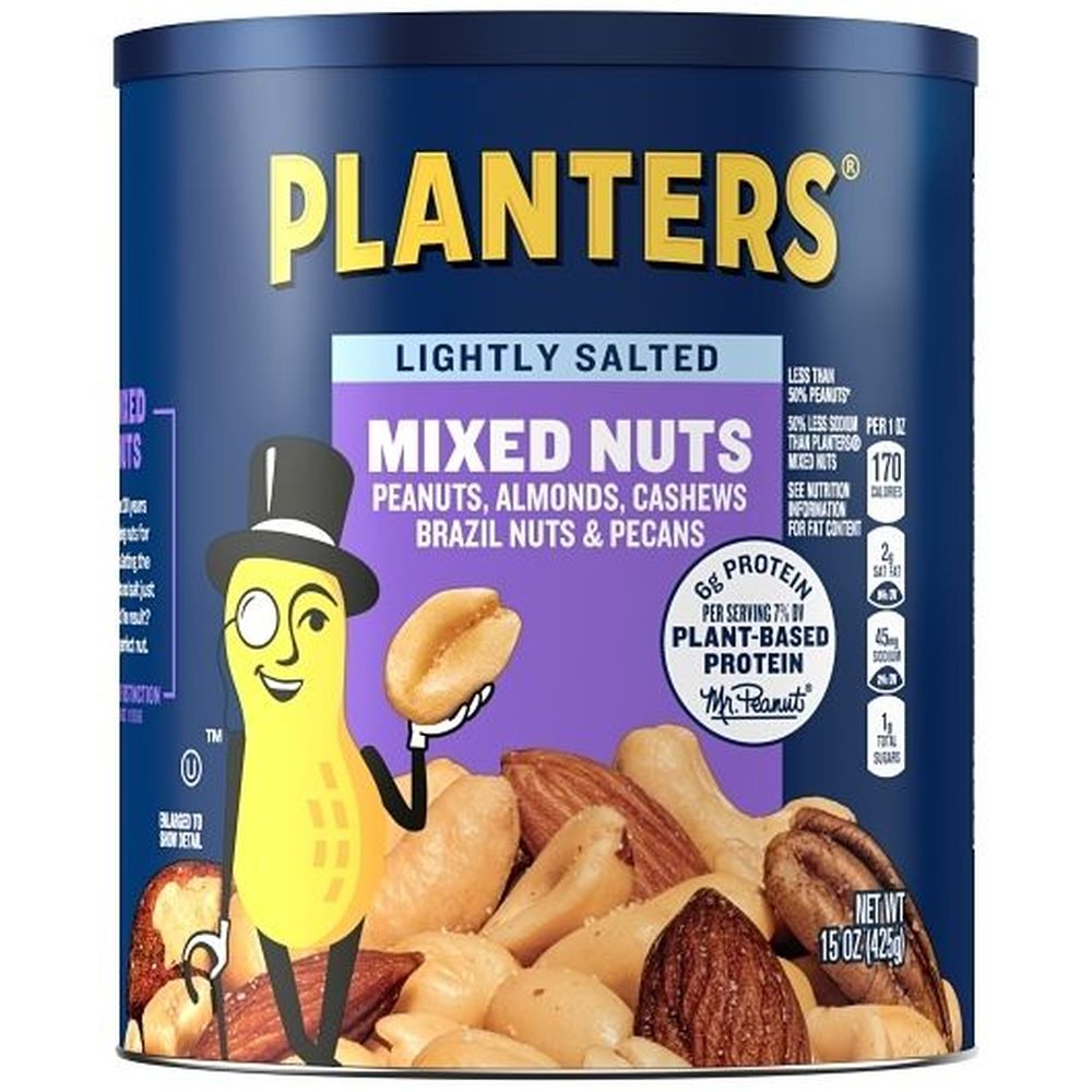 Planters Deluxe Lightly Salted Mixed Nuts, 15.25 Ounce -- 6 per case