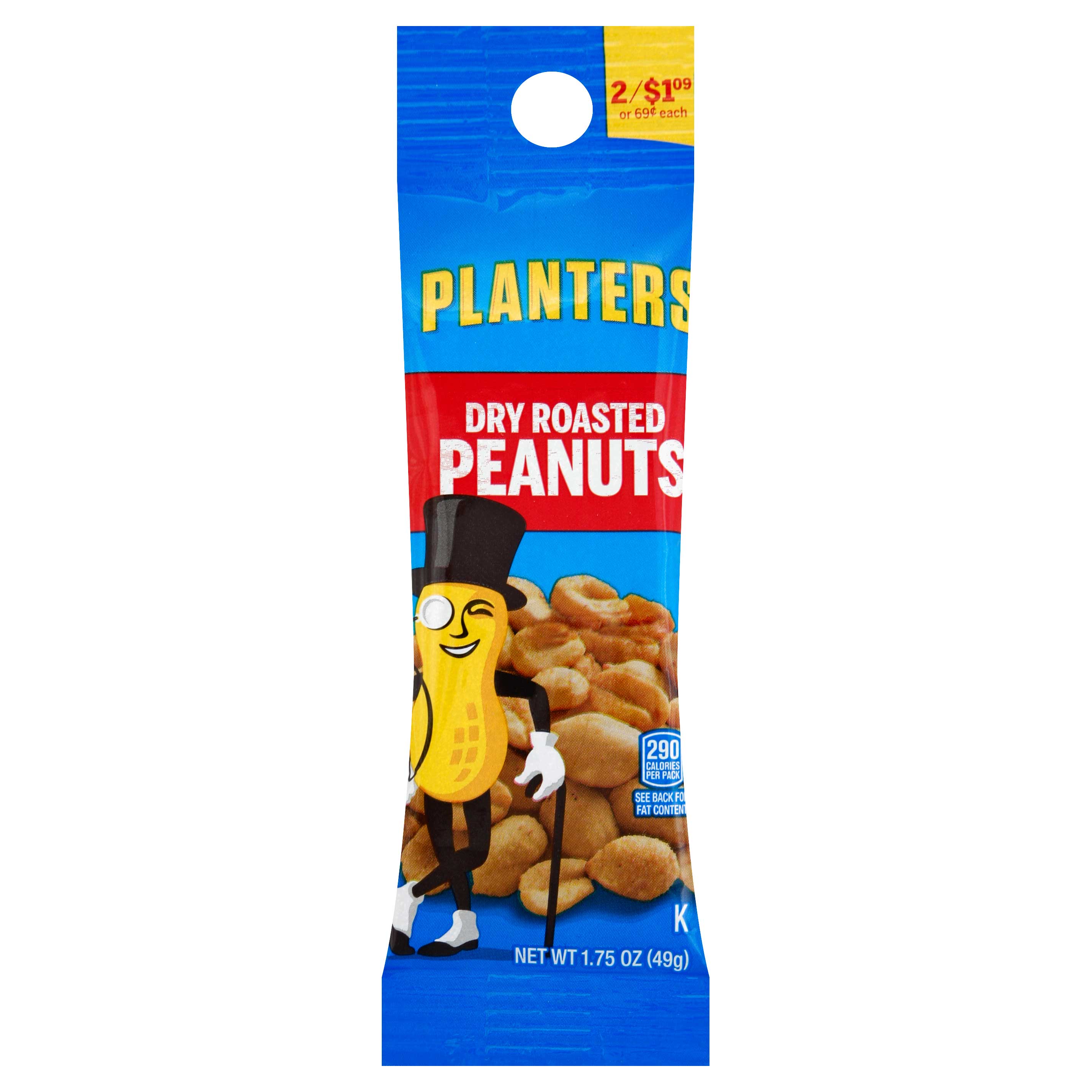 Planters Dry Roasted Peanuts, 1.75 Ounce -- 108 Per Case