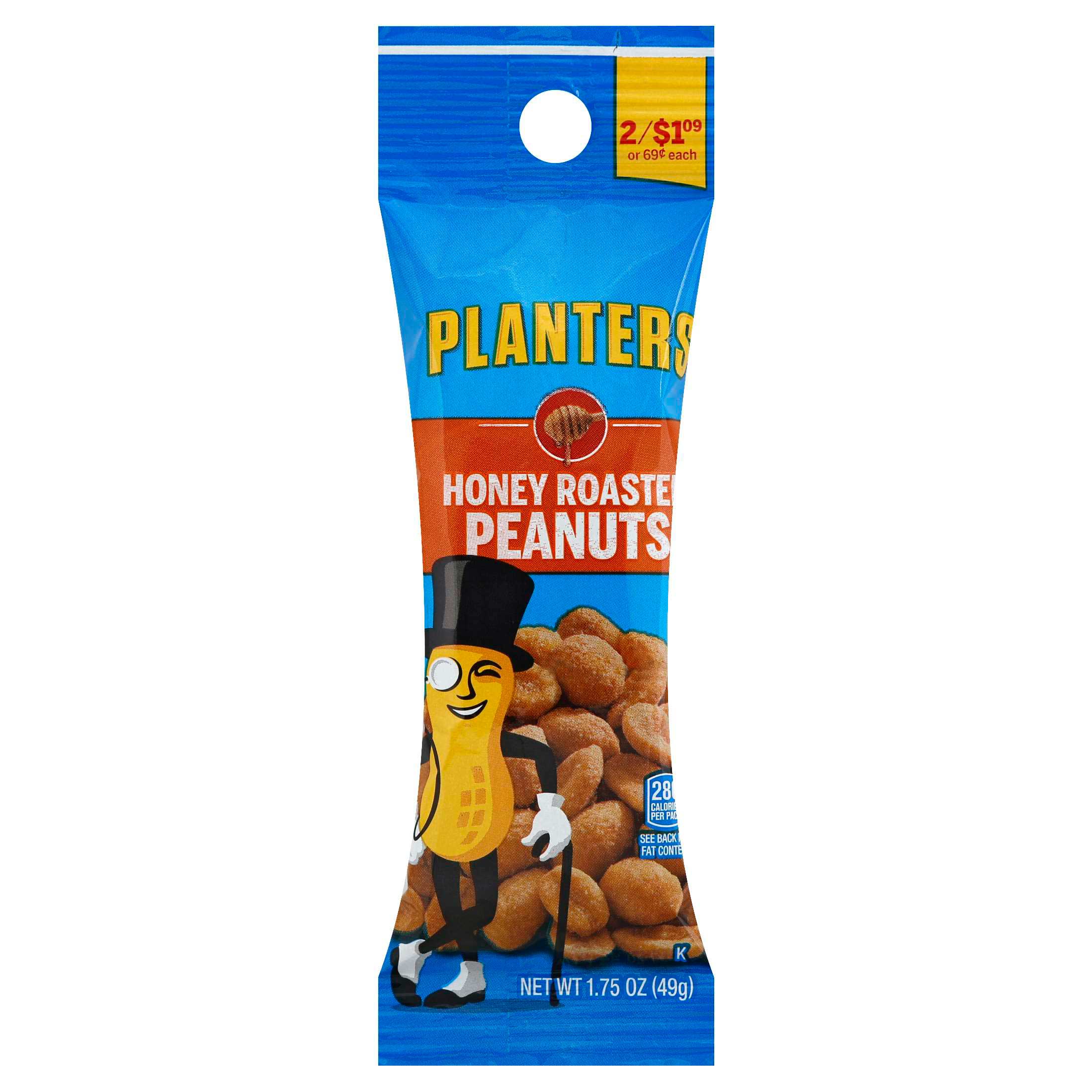Planters Honey Roasted Peanuts, 1.75 Ounce -- 108 Per Case