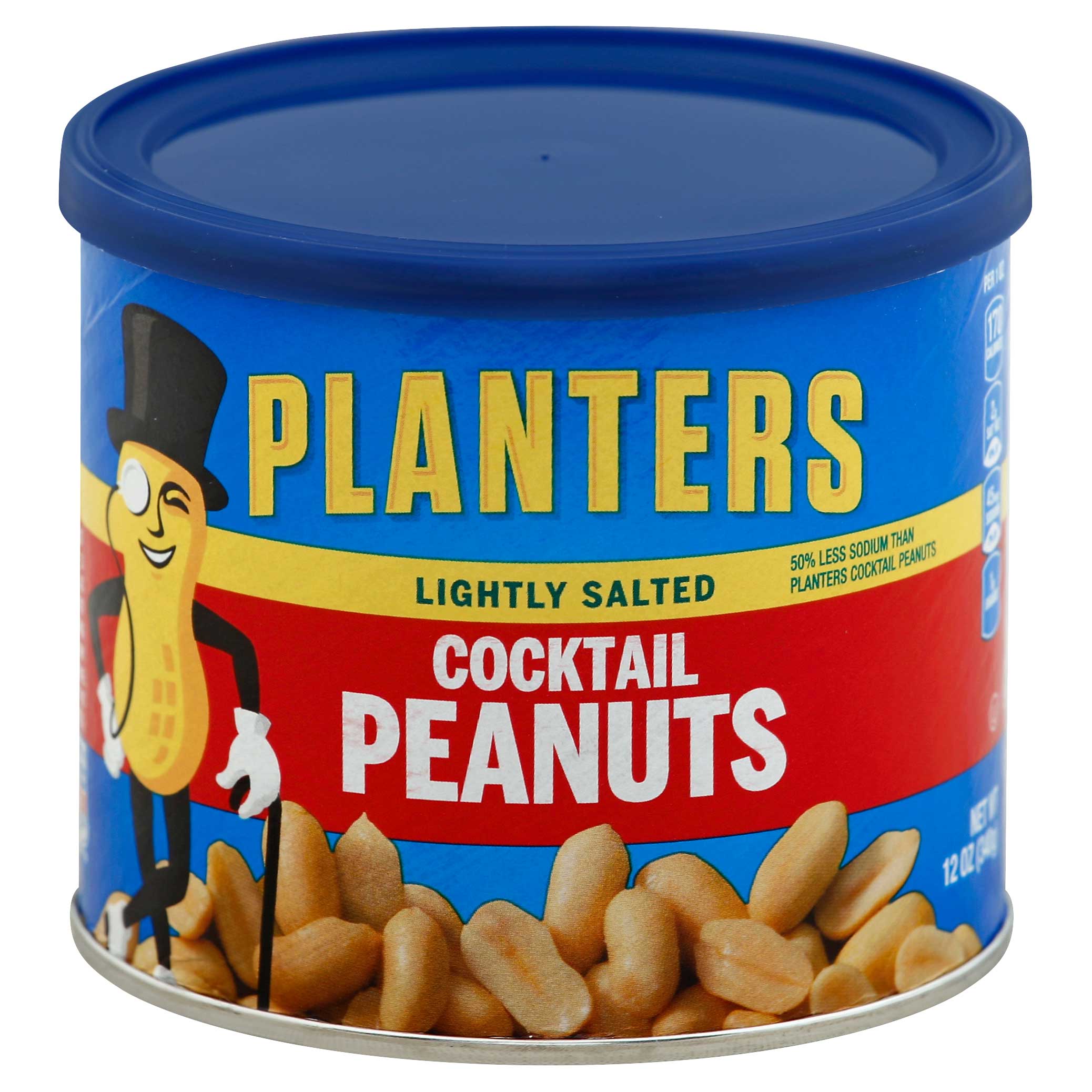 Planters Lightly Salted Cocktail Peanut, 12 Ounce --12 Case