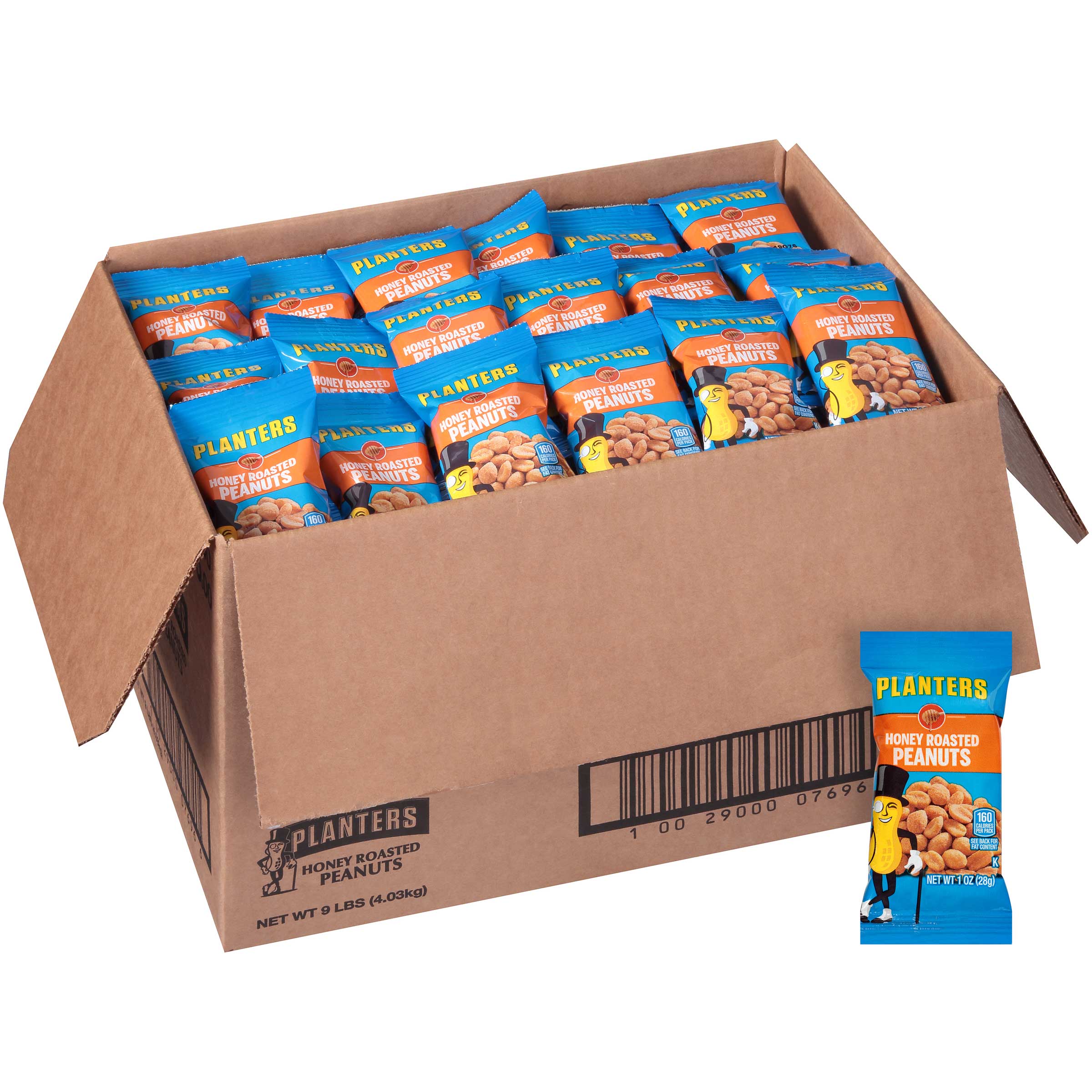 Planters Honey Roast Peanuts Nut Snack, 1 Ounce -- 144 Per Case