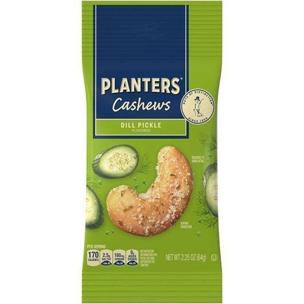 Planters Dill Pickle Cashews, 2.25 Ounce -- 60 Per Case