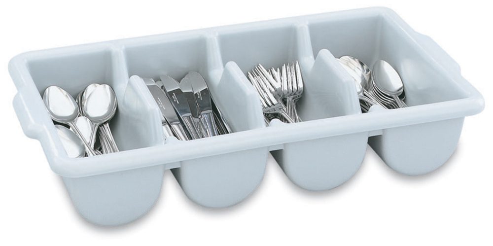 Vollrath Gray Cutlery Box, 21 3/8 X 11 9/16 X 4 Inch -- 6 Per Case