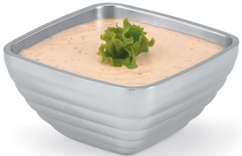 Vollrath Double Wall Square Stainless Steel Beehive Bowl -- 6 Per Case