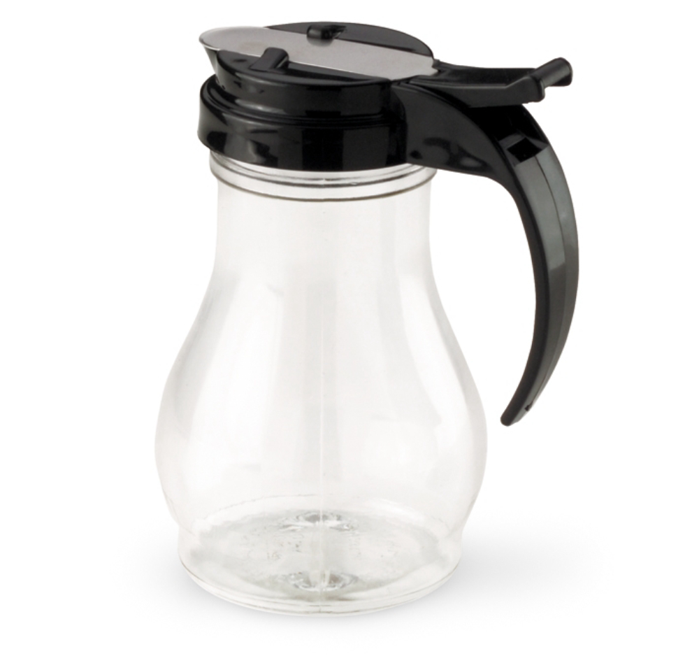 Vollrath Plastic Black Top Syrup Server, 10 Ounce -- 12 Per Case