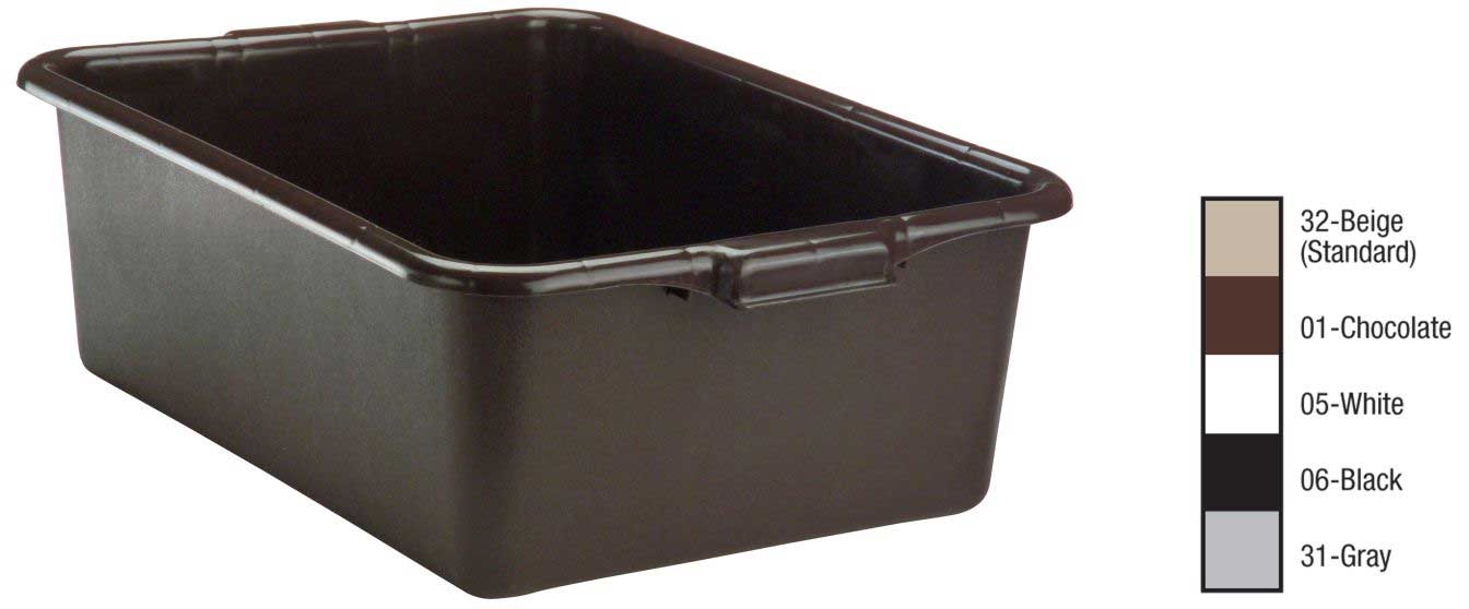 Vollrath Traex Brown Bus Box, 7 Inch Deep -- 12 Per Case
