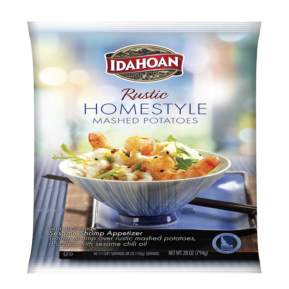 Idahoan Premium Homestyle Mashed Potatoes, 28 Ounce -- 12 per case.