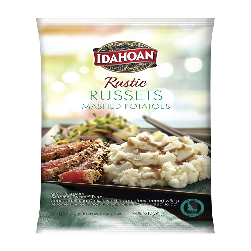 Idahoan Rustic Homestyle Russets Mashed Potatoes, 28 Ounce Pouch -- 8 per case