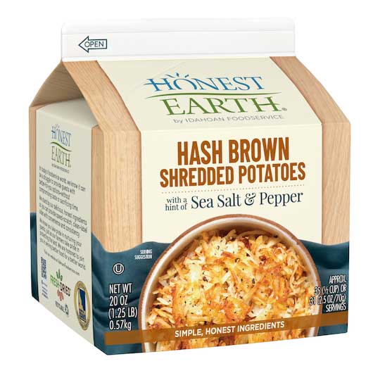 Honest Earth Shredded Hashbrown with Hint Of Sea Salt and Pepper, 1.25 Pound -- 8 per case