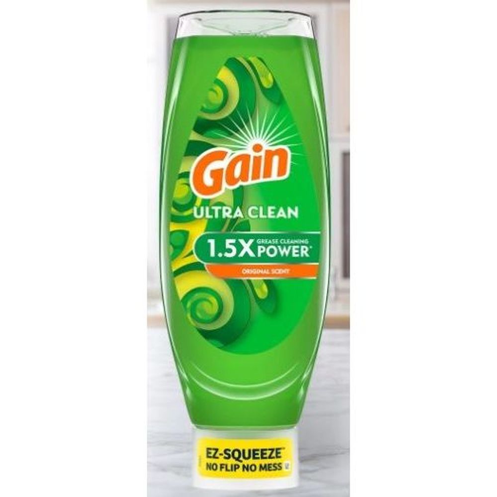 Gain Ez-squeeze Original Scent Dishwashing Liquid Dish Soap, 14.7 Fluid Ounce -- 8 Per Case