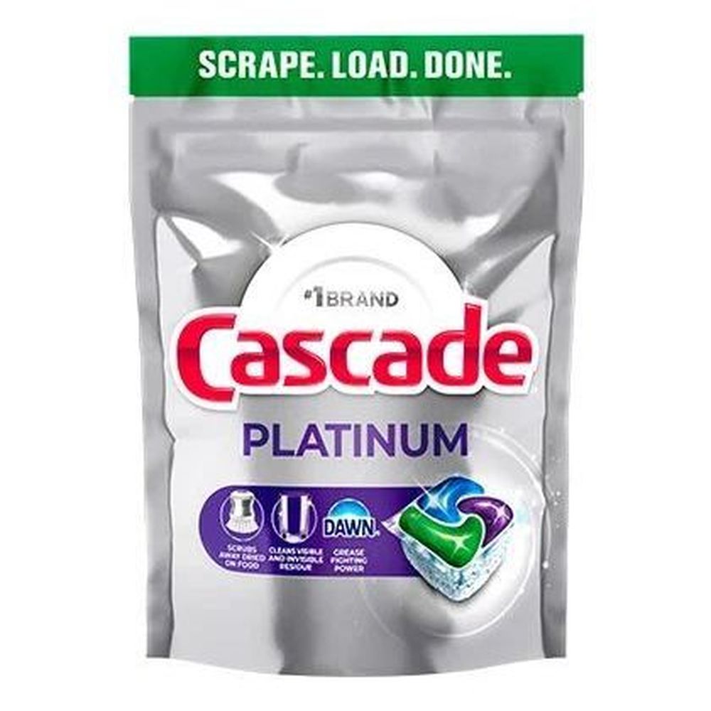 Cascade Platinum Actionpacs Fresh Scent Automatic Dishwasher Detergent Pods, 7.5 Ounce -- 5 Per Case