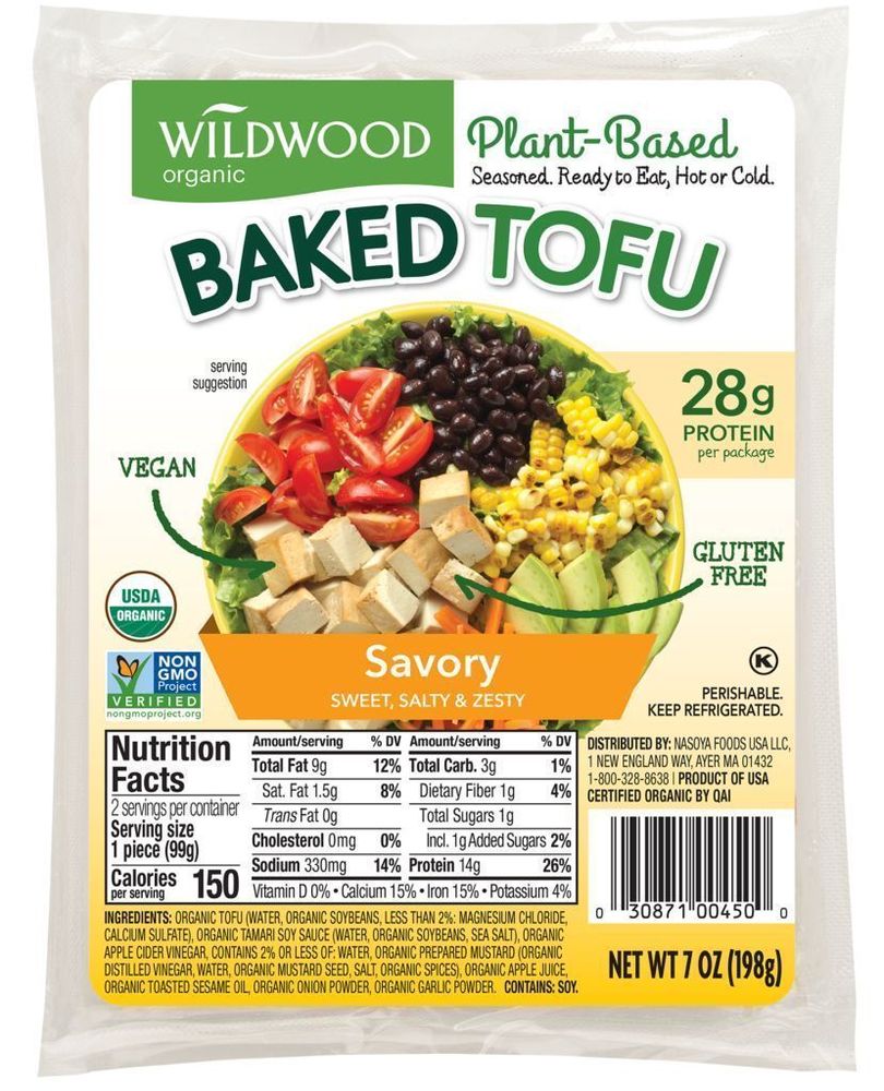 Wildwood Organic Baked Savory Tofu, 7 Ounce -- 6 Per Case