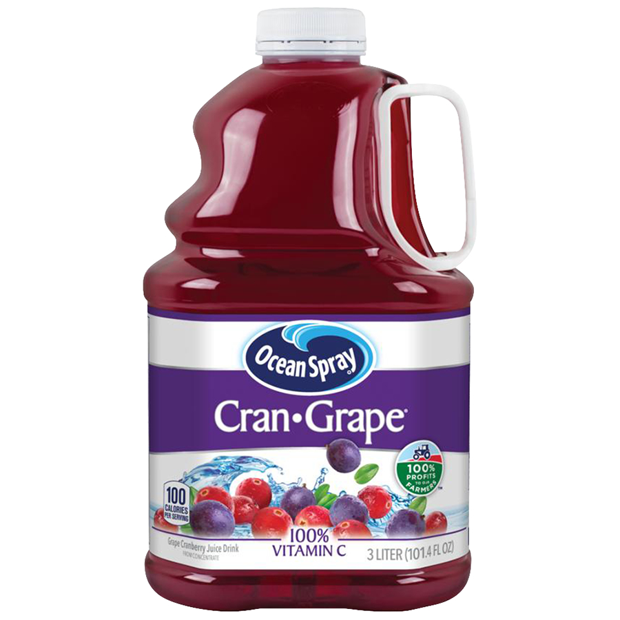Ocean Spray Cran-grape Cranberry Grape Juice Drink, 3 Liter -- 6 Per Case