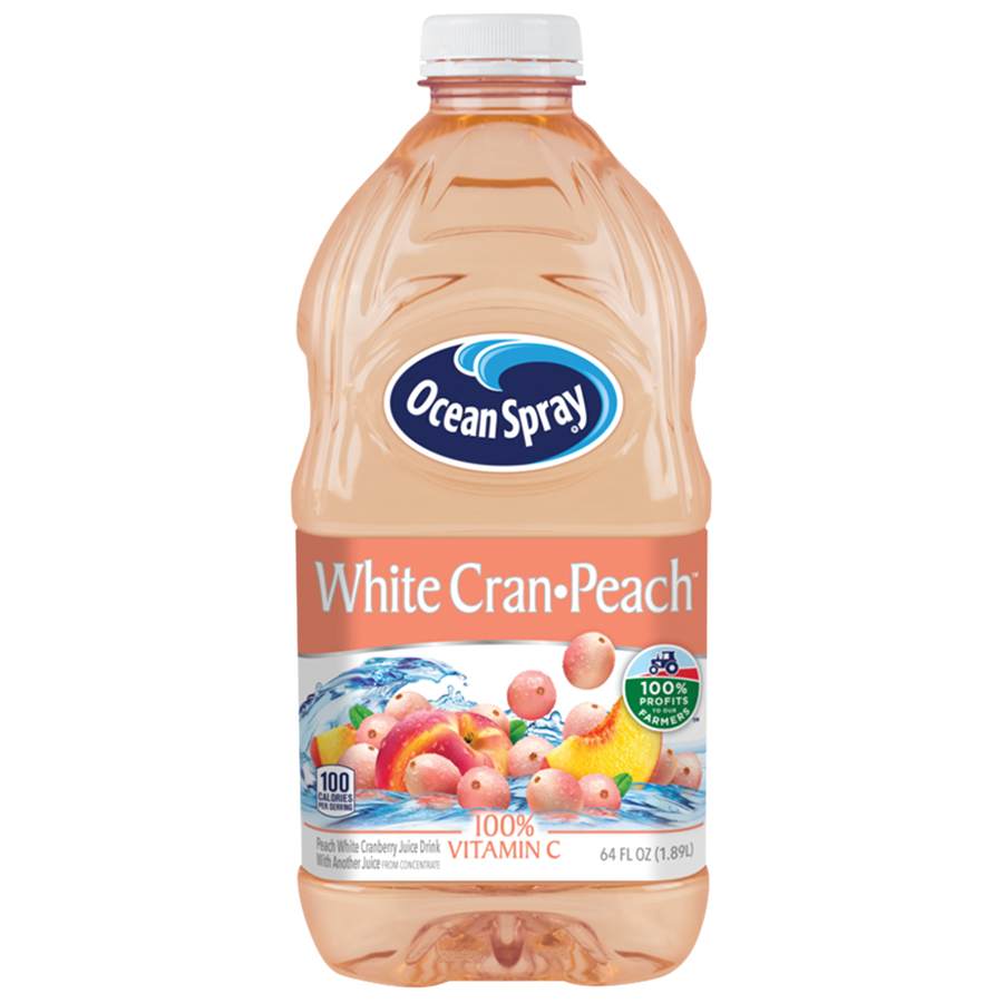 Ocean Spray White Cranberry Peach Juice Drink, 64 Fluid Ounce -- 8 per case
