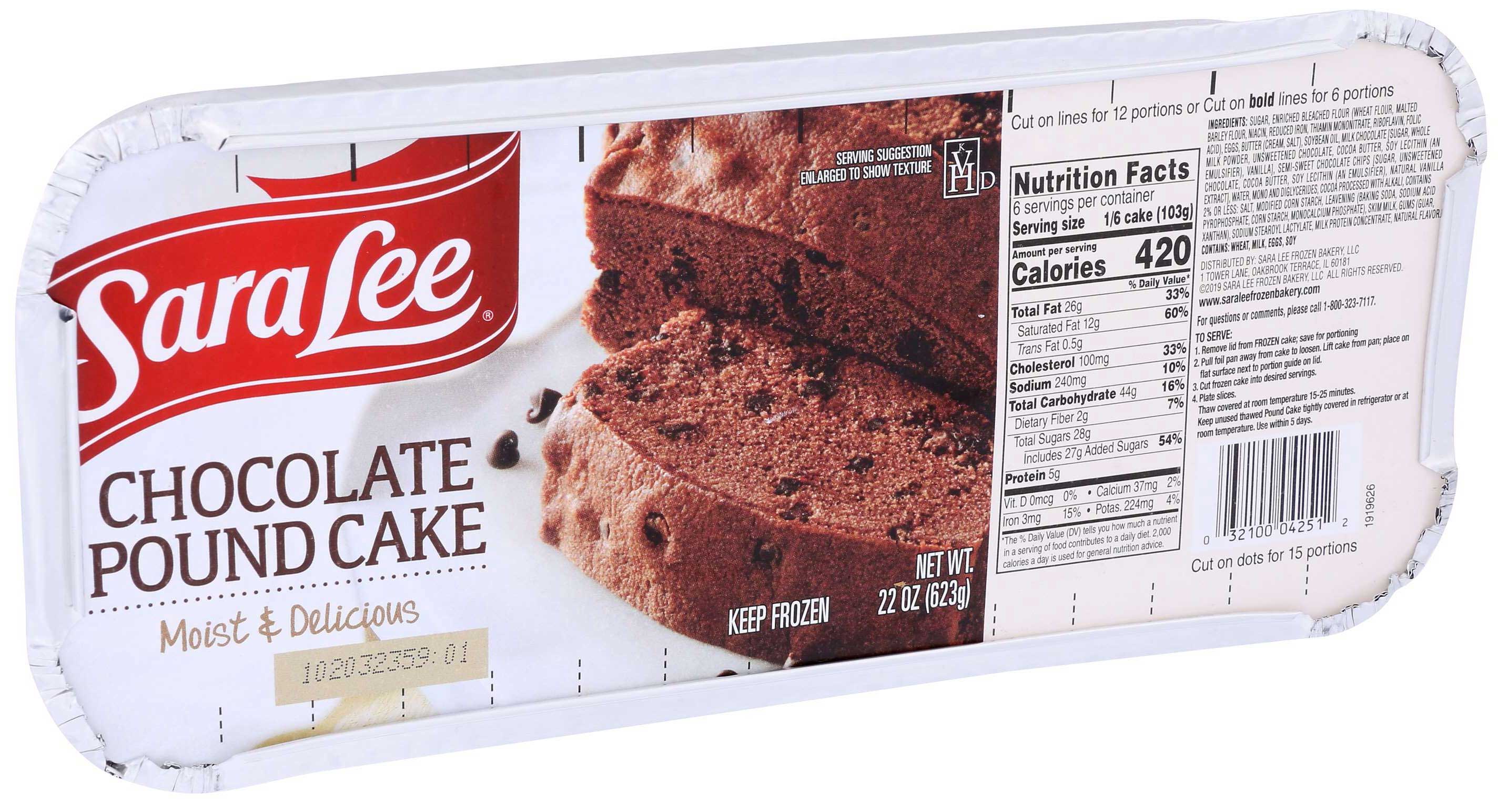 cake⋆さん専用 Sara Lee Chocolate Pound Cake, 22 Ounce -- 6 per case