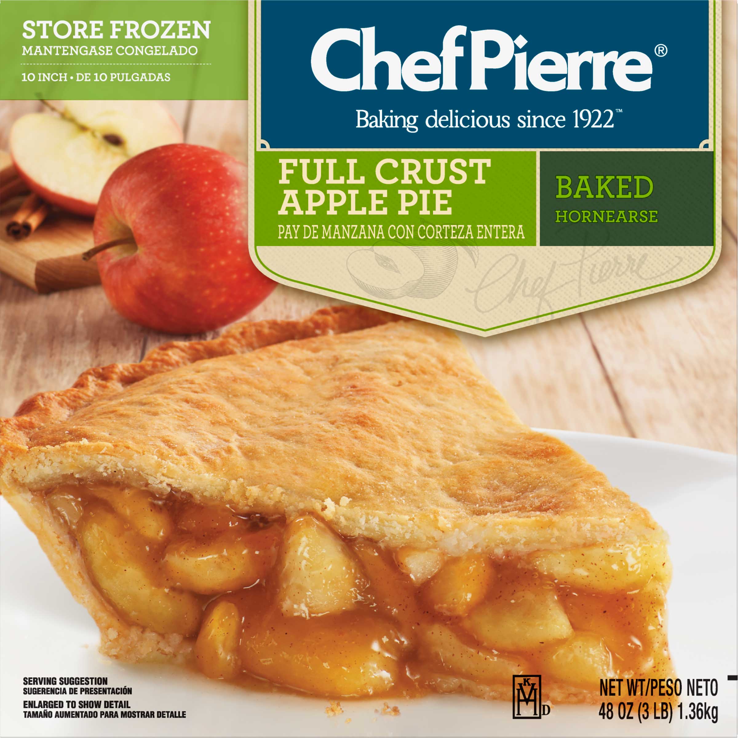 Sara Lee Chef Pierre Pre Baked Apple Full Crust Pie Case