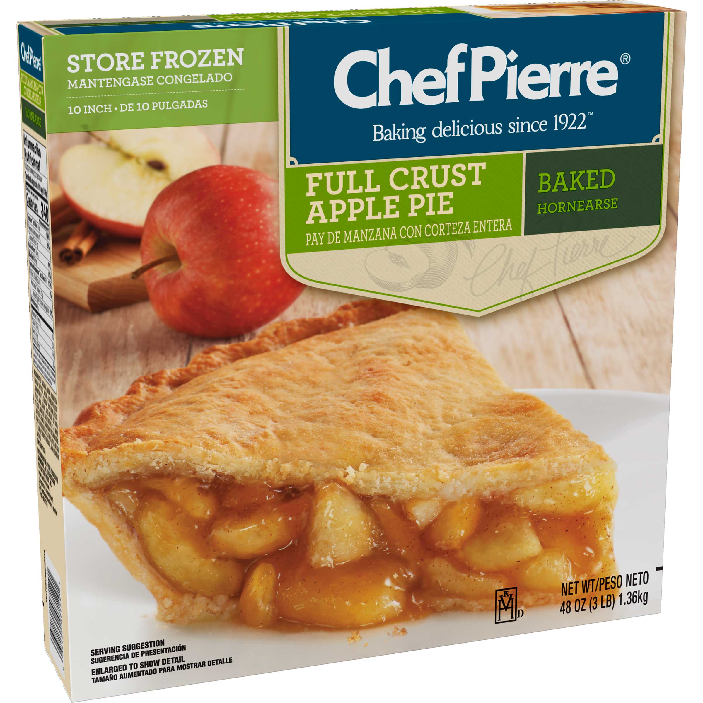 Sara Lee Chef Pierre Pre Baked Apple Full Crust Pie Case