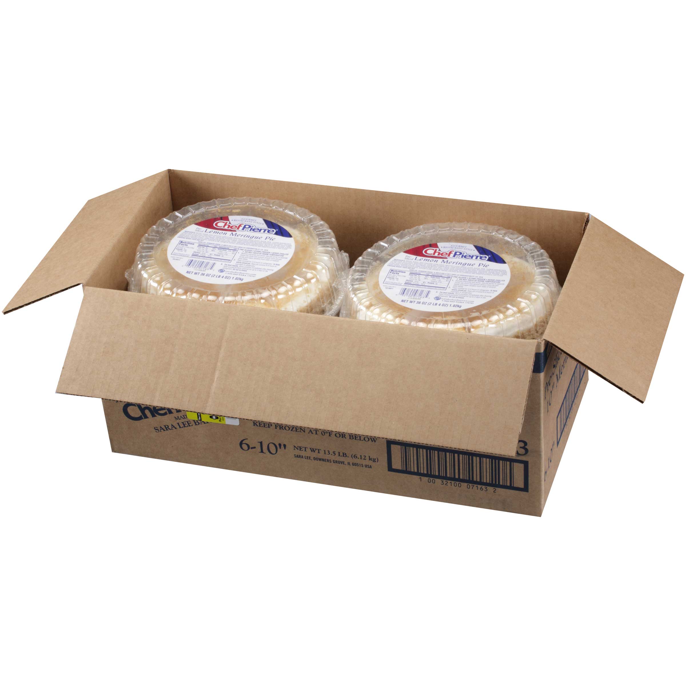 Chef Pierre Traditional Pre Sliced Lemon Meringue Pie, 36 Ounce -- 6 per case.