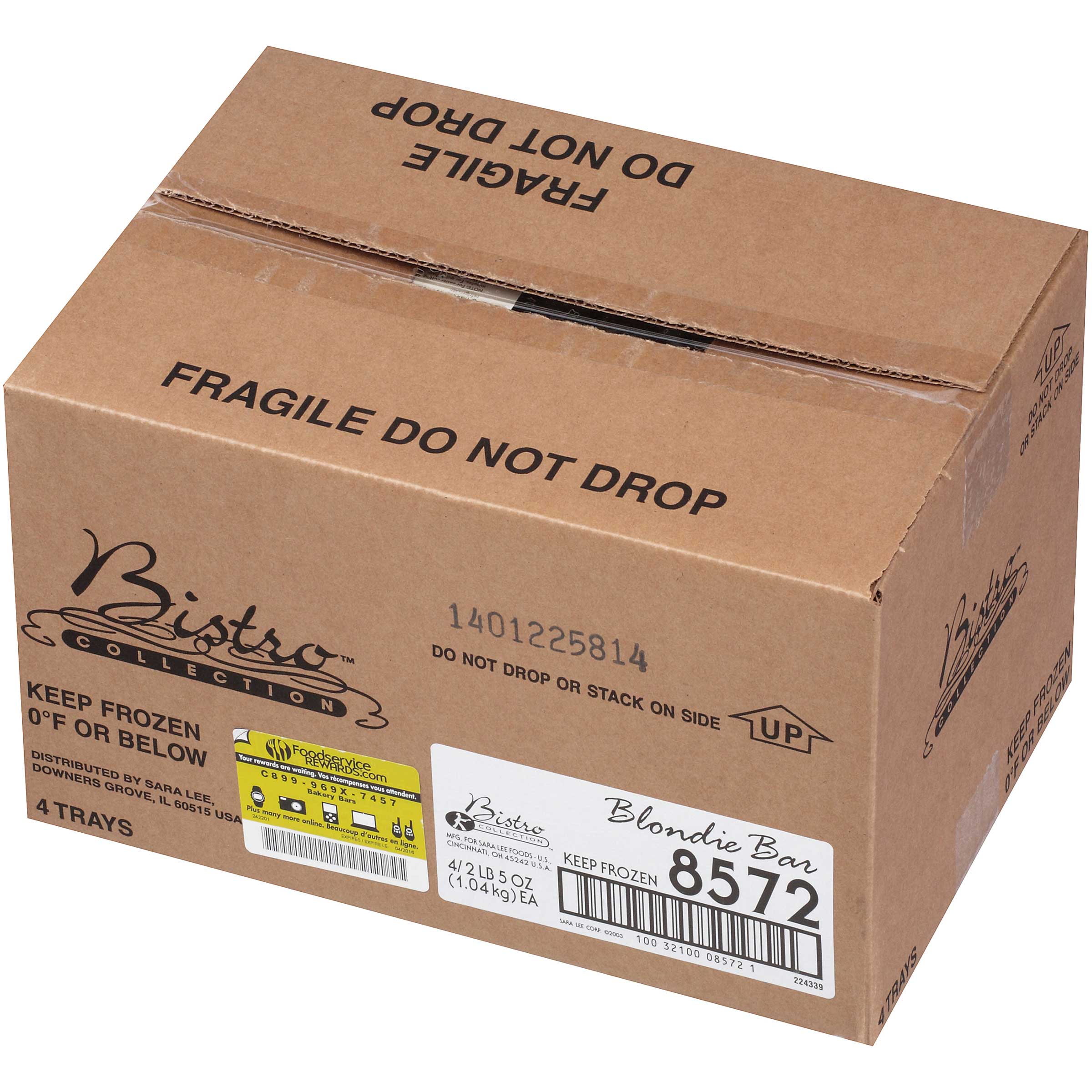Bistro Collection Blondie Dessert Bar, 37 Ounce -- 4 Per Case