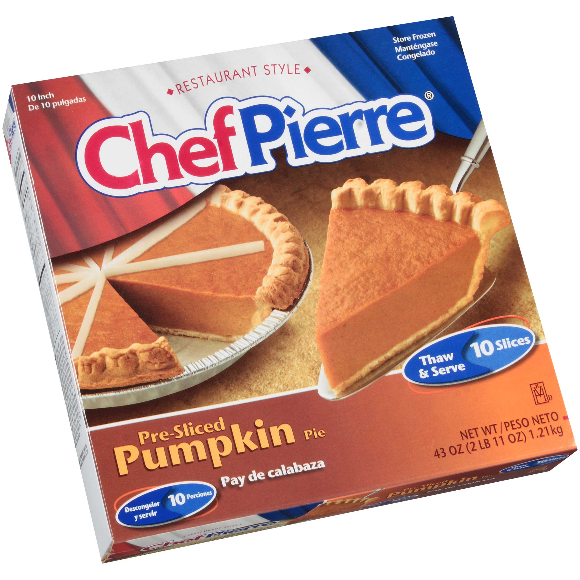 Chef Pierre Pumpkin Pre Sliced Pie Case | FoodServiceDirect