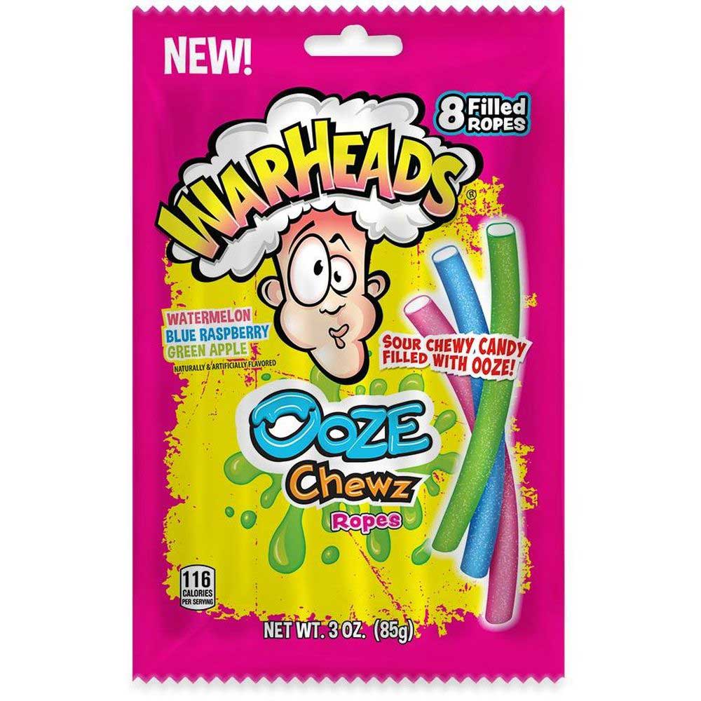 Warheads Ooze Chewz Ropes Candy, 3 Ounce -- 12 Per Case