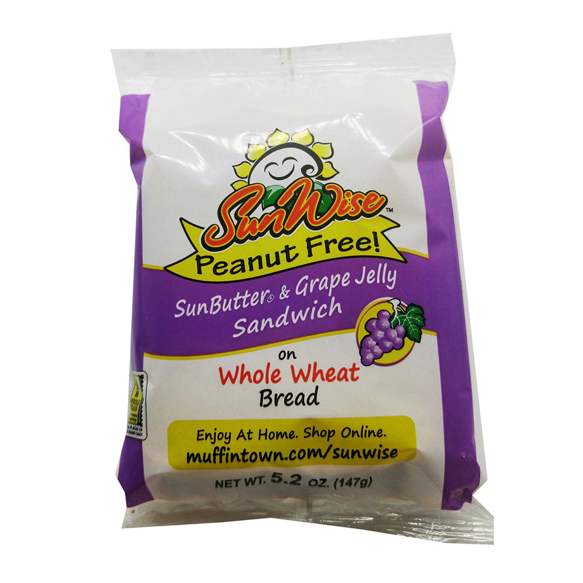 Sunwise Sunbutter Grape Sandwich, 5.2 Ounce -- 48 Per Case