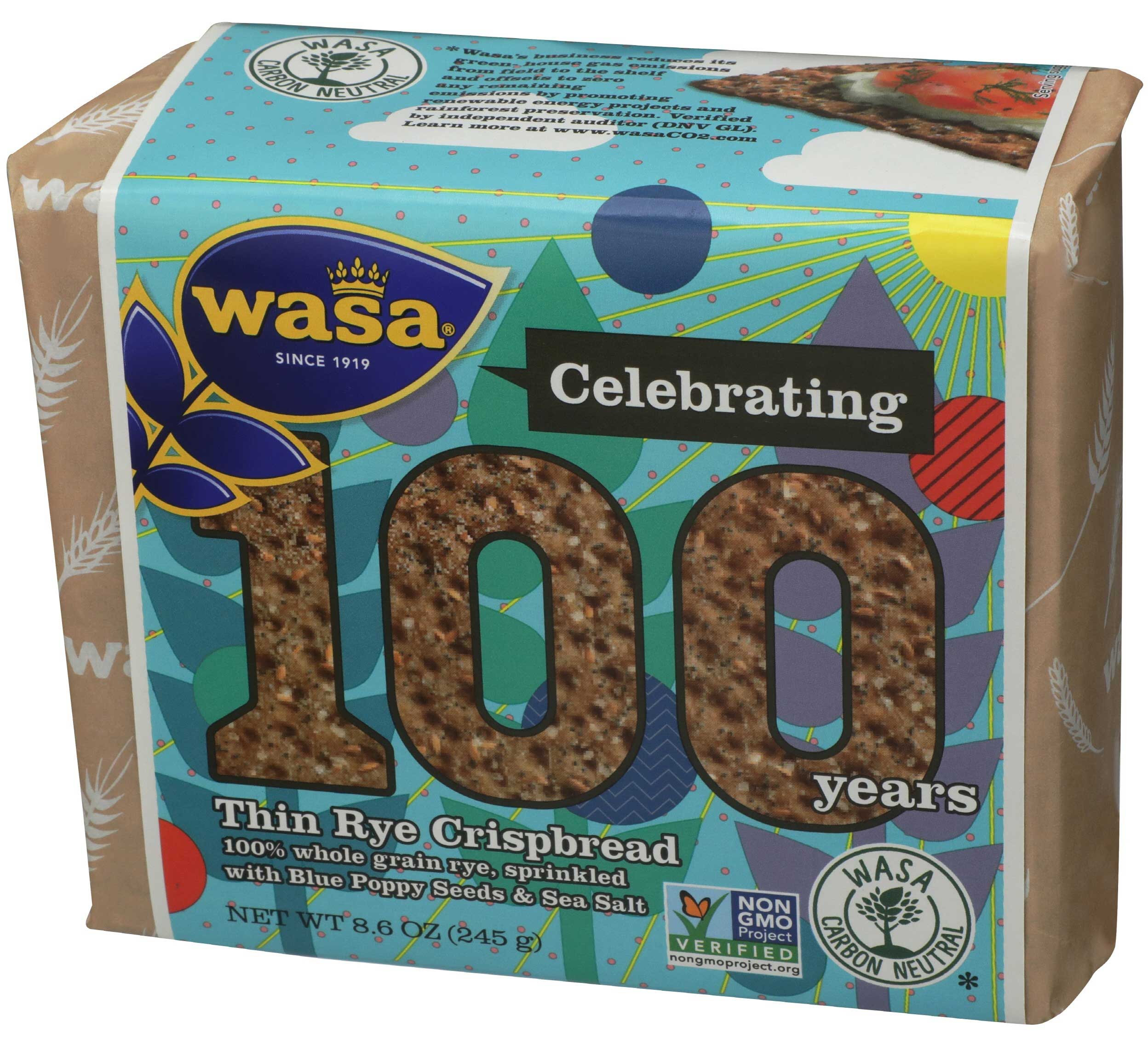 Wasa Thin Rye Crispbread With Flax Poppy Seed, 8.6 Ounce -- 12 Per Case