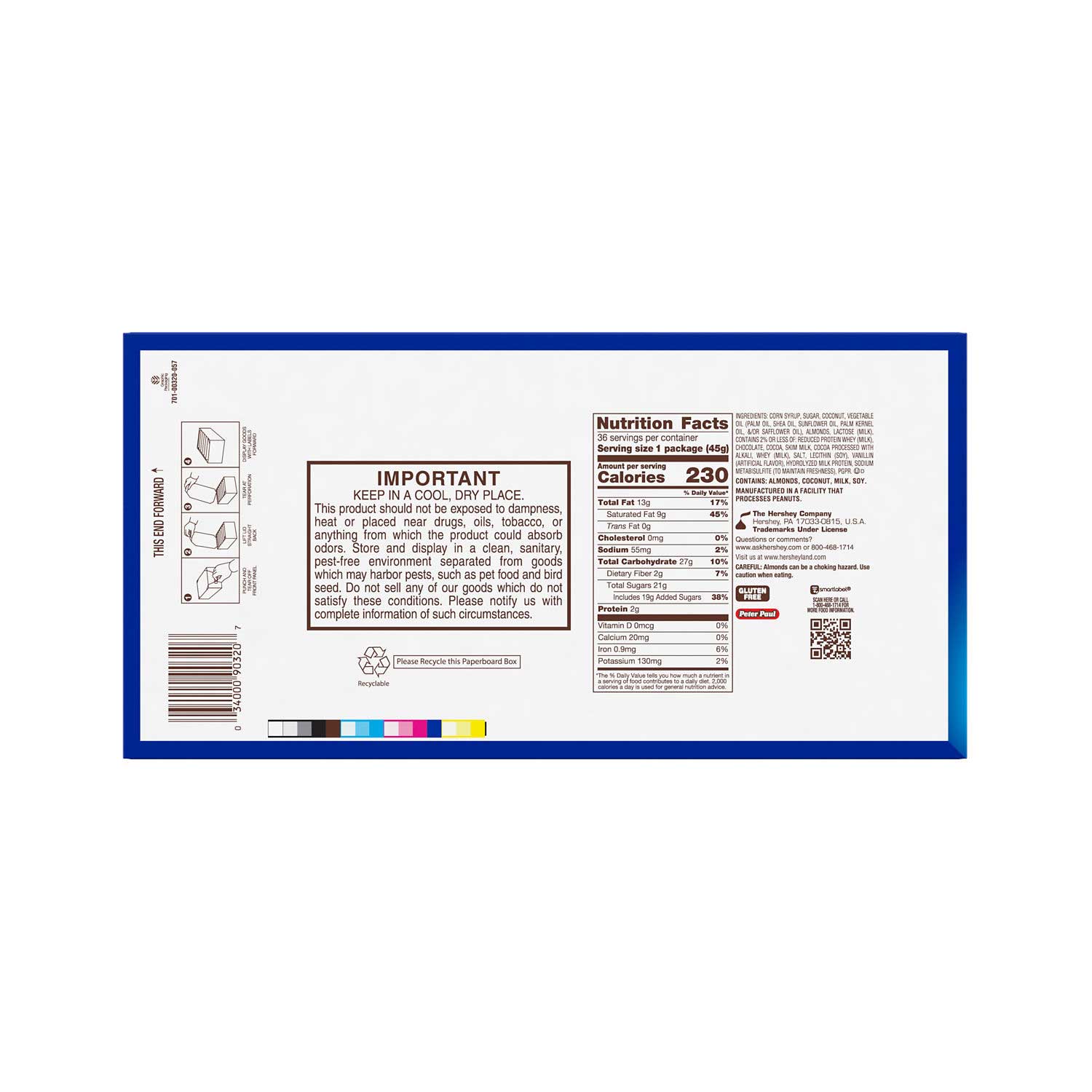 Almond Joy Coconut And Almond Chocolate Candy Bar, 1.61 Ounce -- 432 Per Case