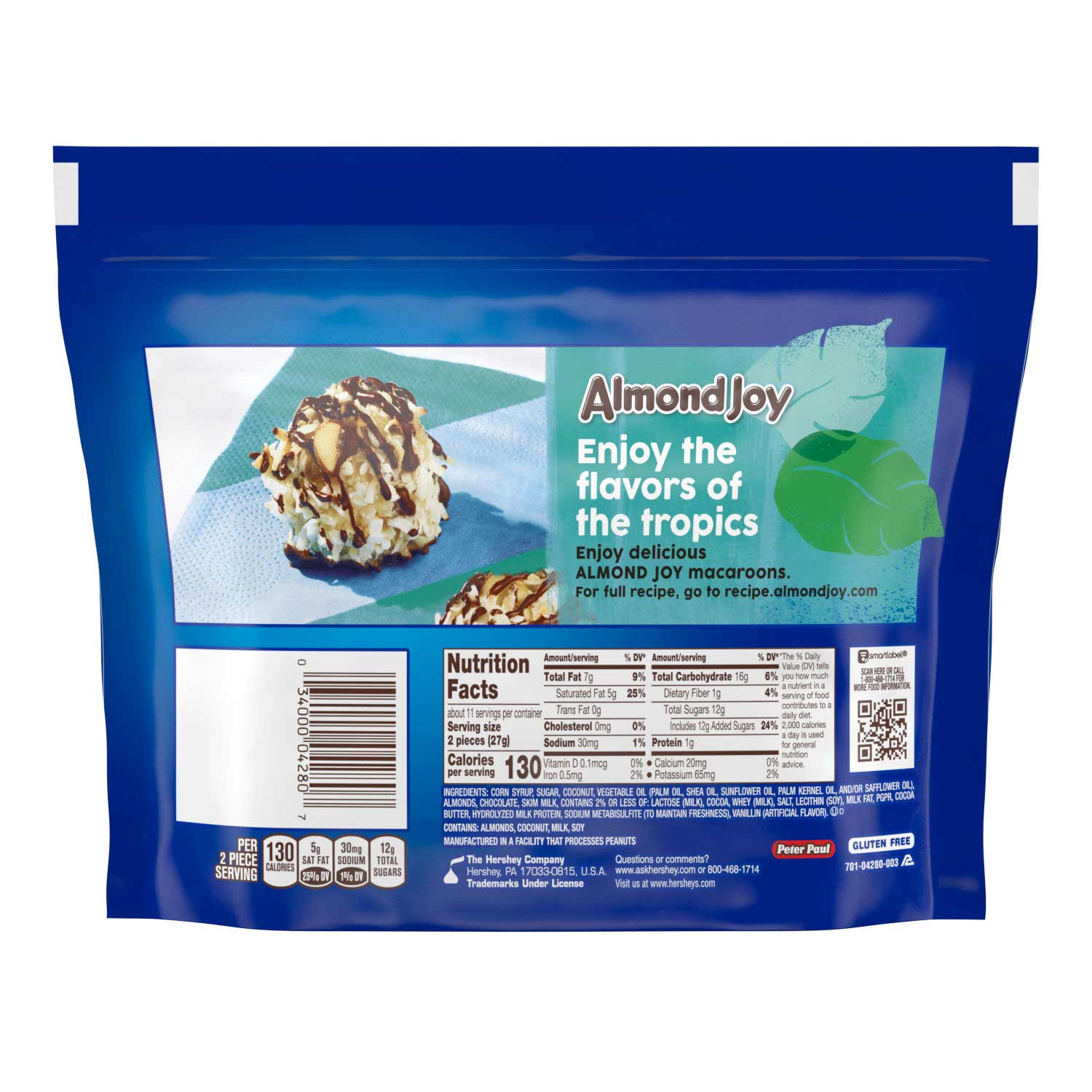 Almond Joy Miniatures Coconut And Almond Chocolate Candy Bar, 10.2 Ounce -- 8 Per Case