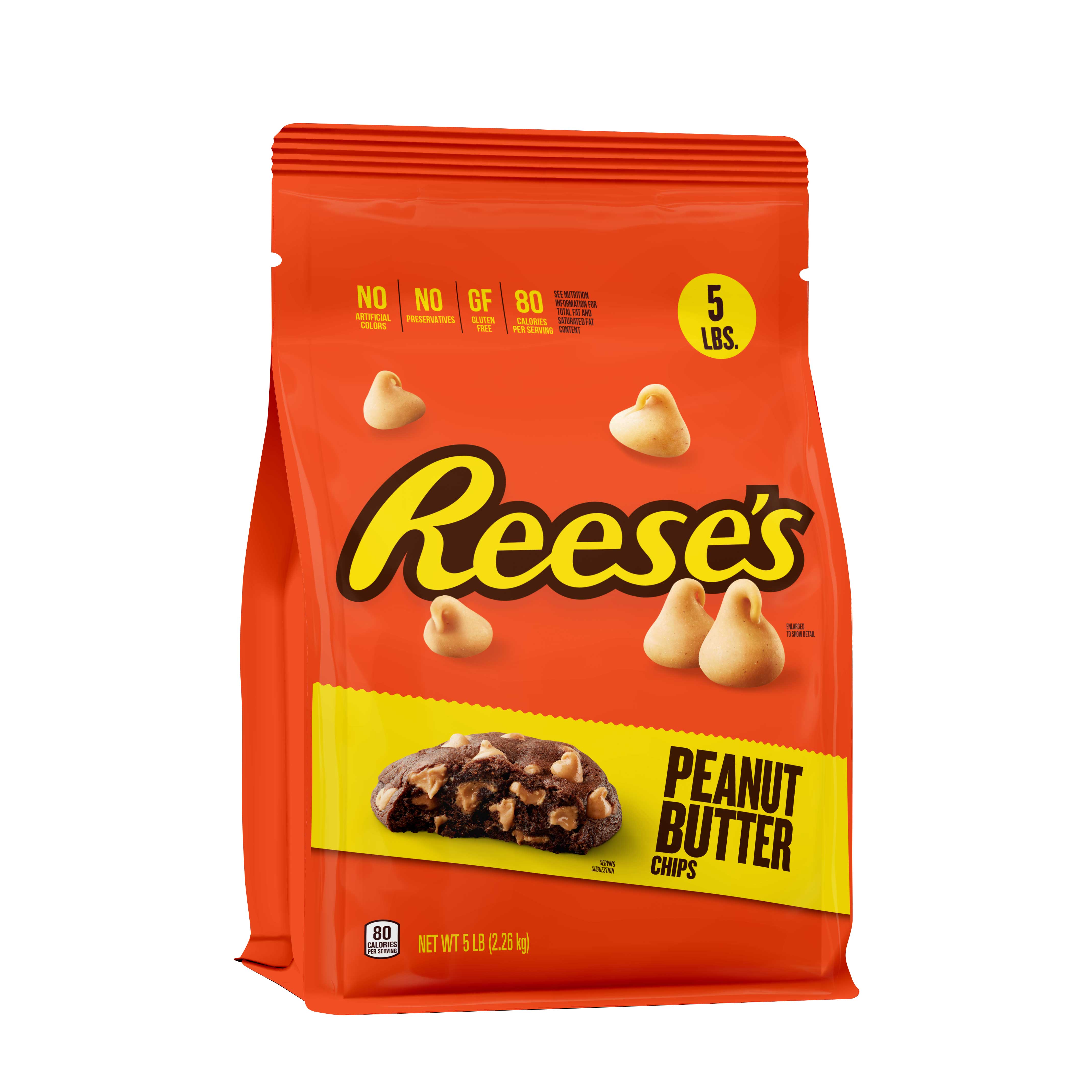 Reese's Peanut Butter Flavored Baking Chips, 5 Pound -- 1 Each