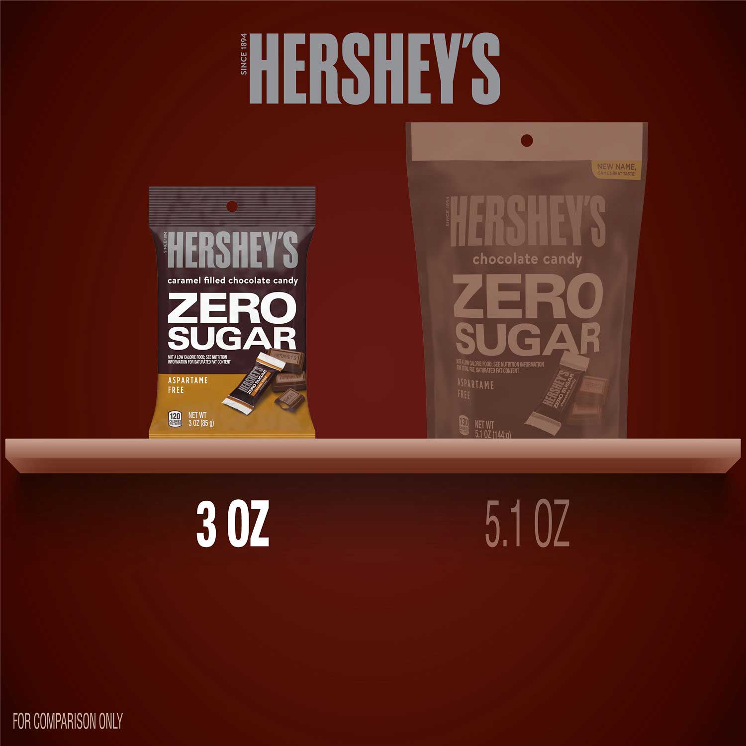 Hersheys Individually Wrapped Zero Sugar Caramel Filled