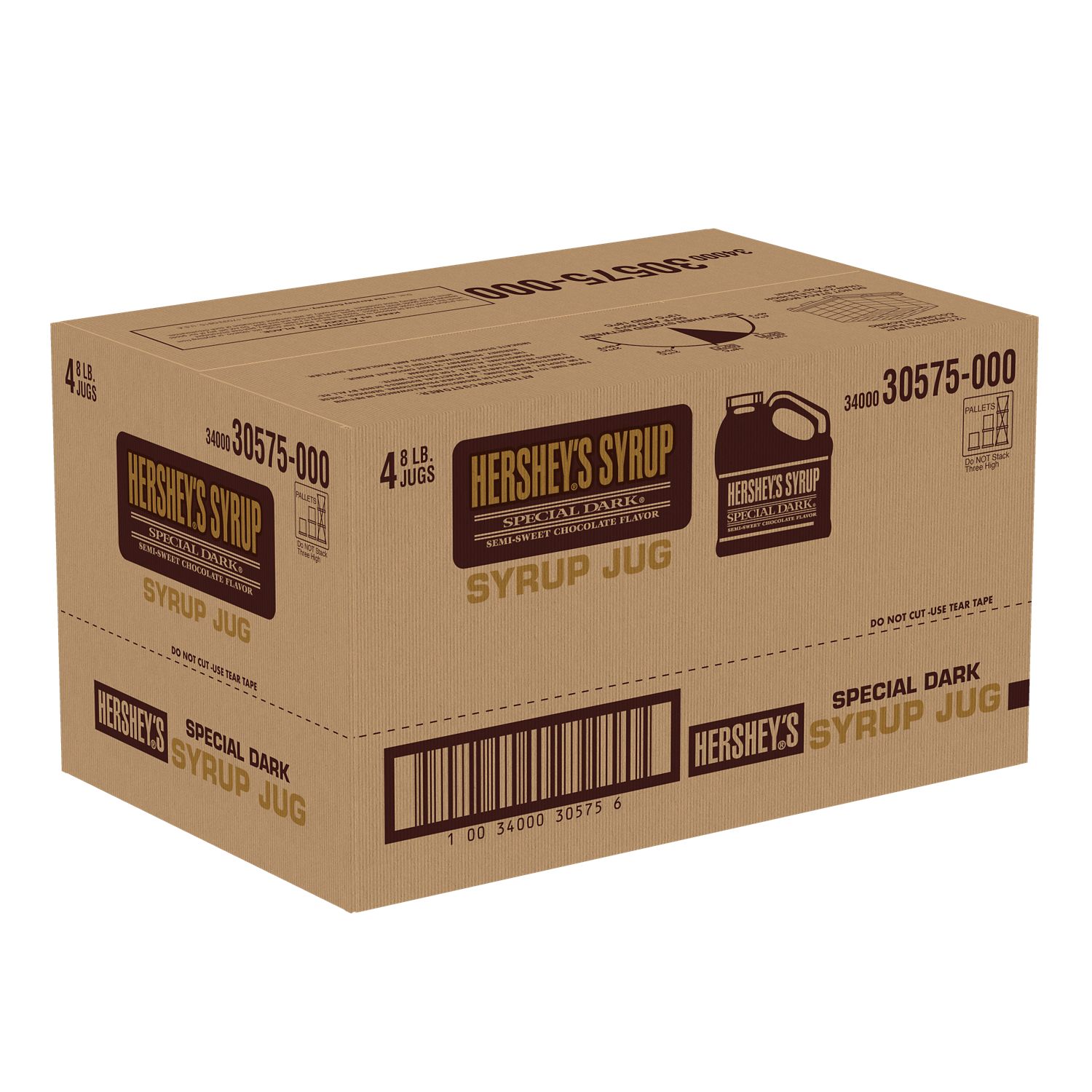 Hershey's Special Dark Semi Sweet Chocolate Syrup, 8 Pound -- 4 Per Case