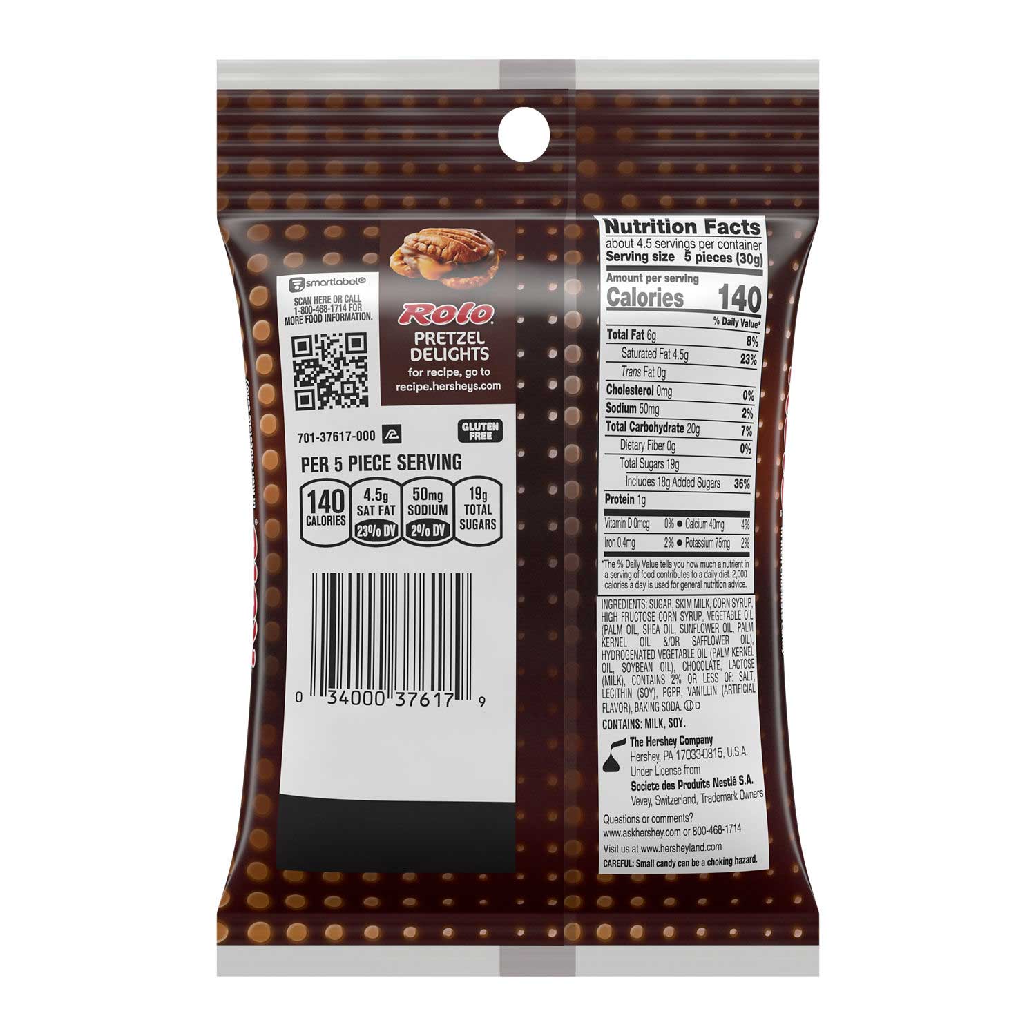 Rolo Creamy Caramels Wrapped In Rich Chocolate Candy, 4.62 Ounce -- 12 Per Case