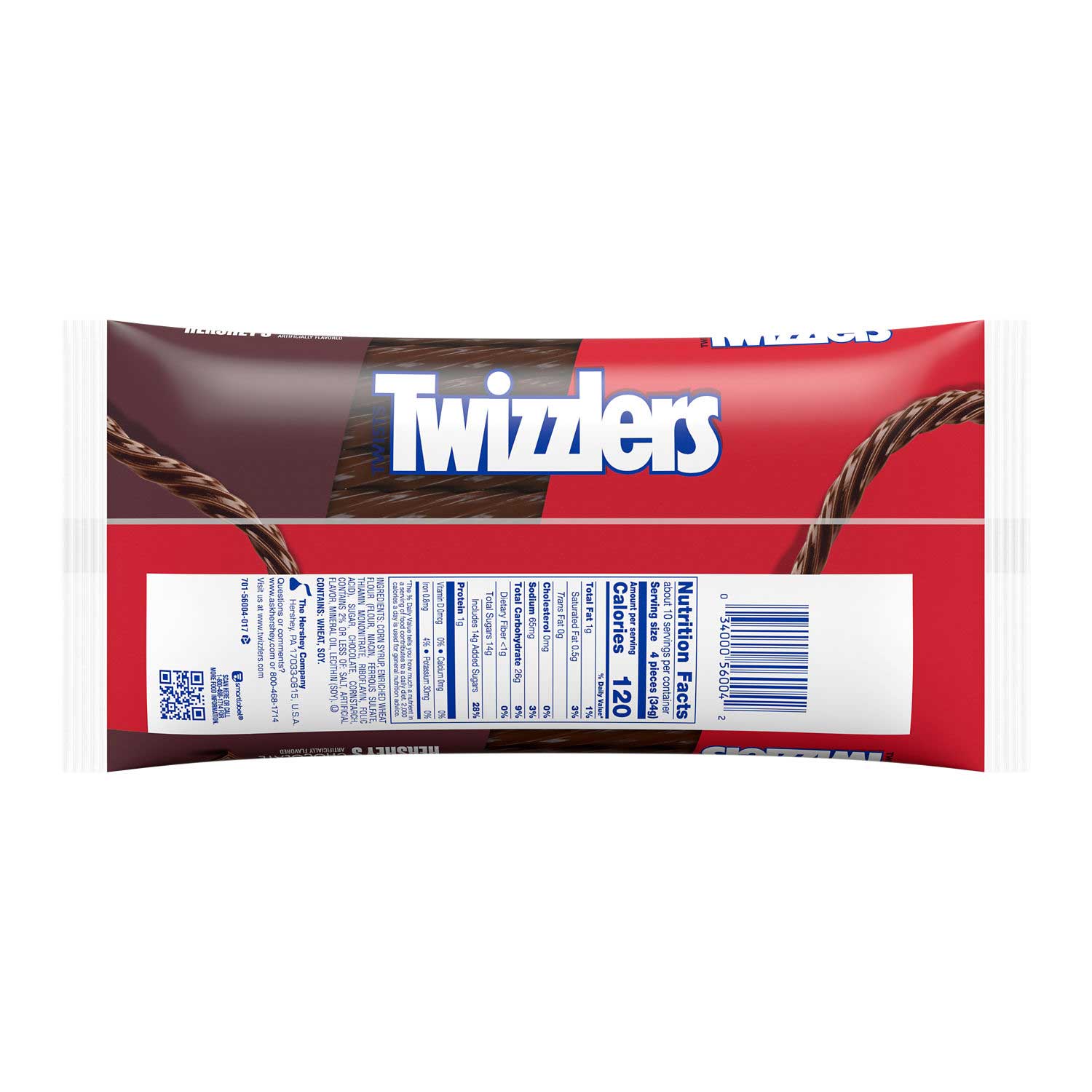 Twizzlers Twists Hersheys Chocolate Candy, 12 Ounce -- 24 Per Case