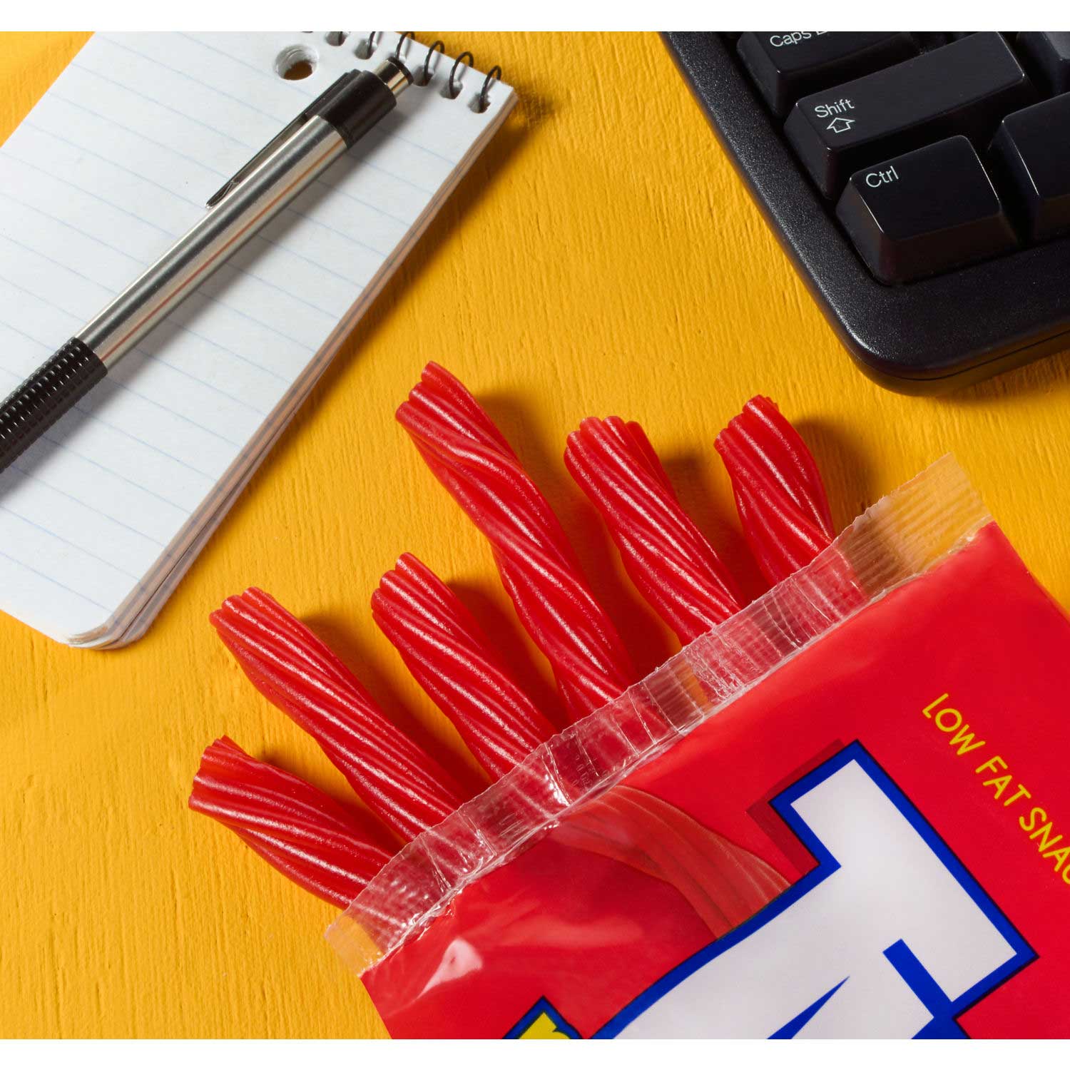 Twizzlers Pull N Peel Cherry Flavored Candy - Laydown Bag