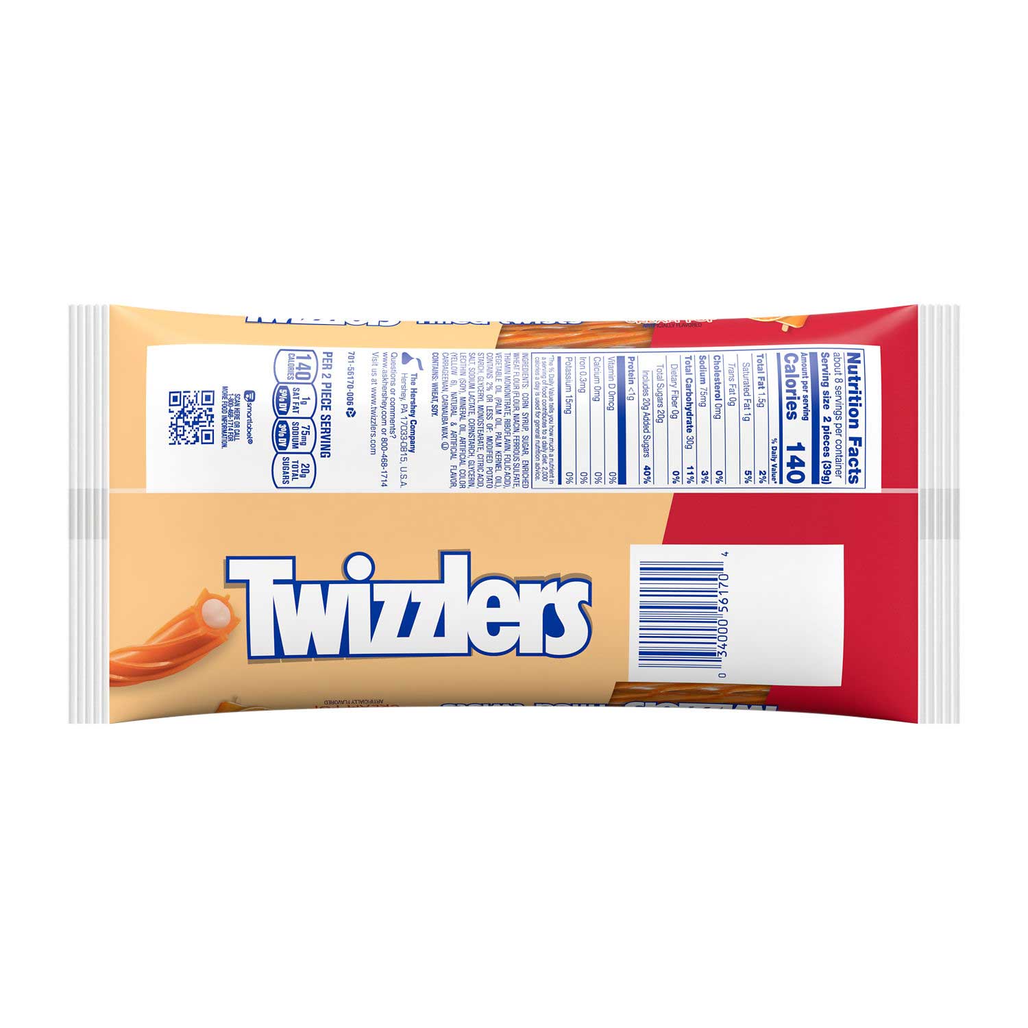 Twizzlers Orange Creme Filled Pop Twist Candy, 11 Ounce -- 18 Per Case