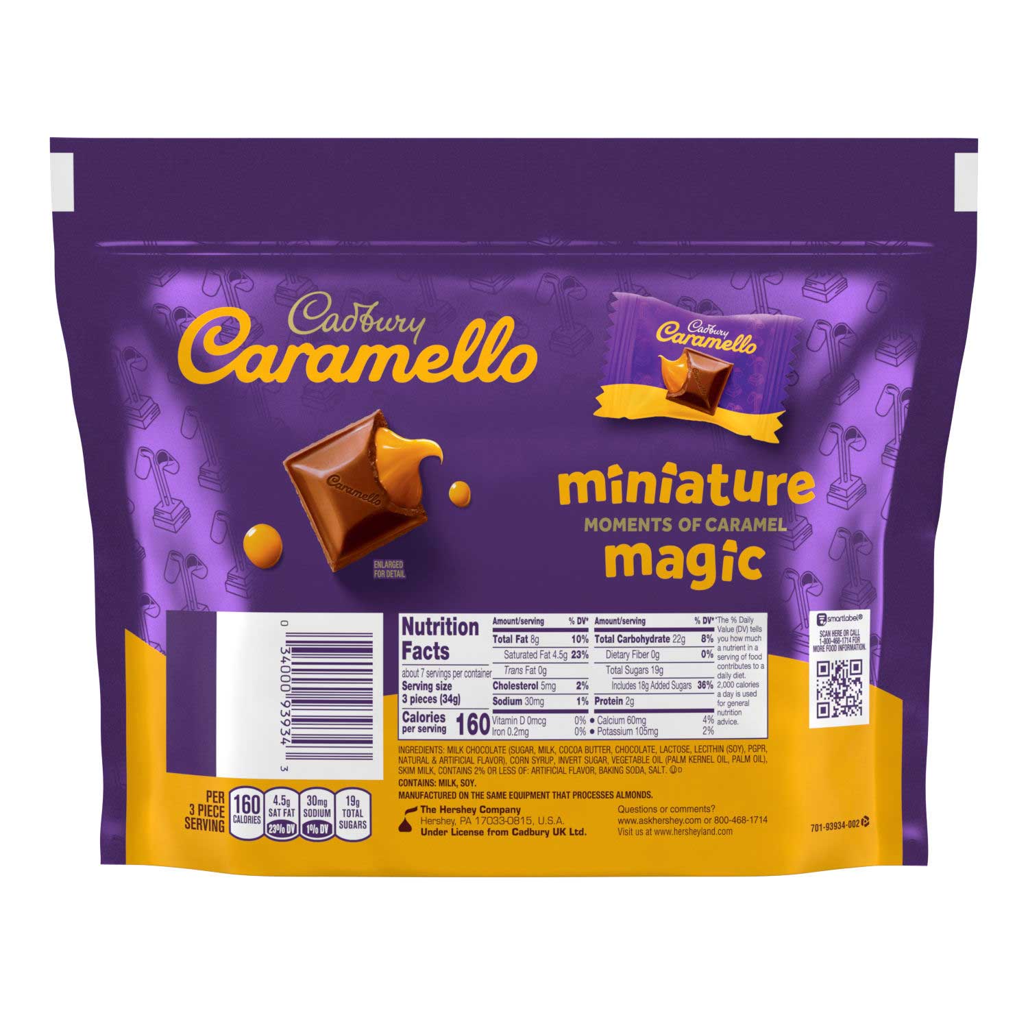 Cadbury Caramello Milk Chocolate And Creamy Caramel Miniatures, Share Pack Stand Up Bag, 8 Ounce -- 8 Per Case