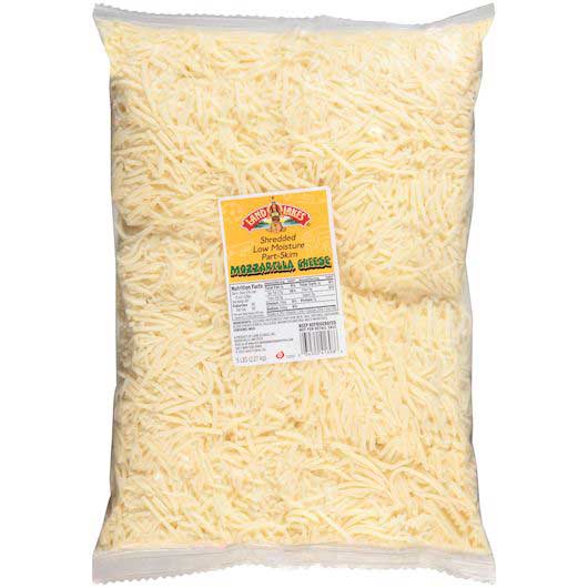 Land O Lakes Shredded Low Moisture Part Skim Mozzarella Cheese, 5 Pound -- 4 Per Case