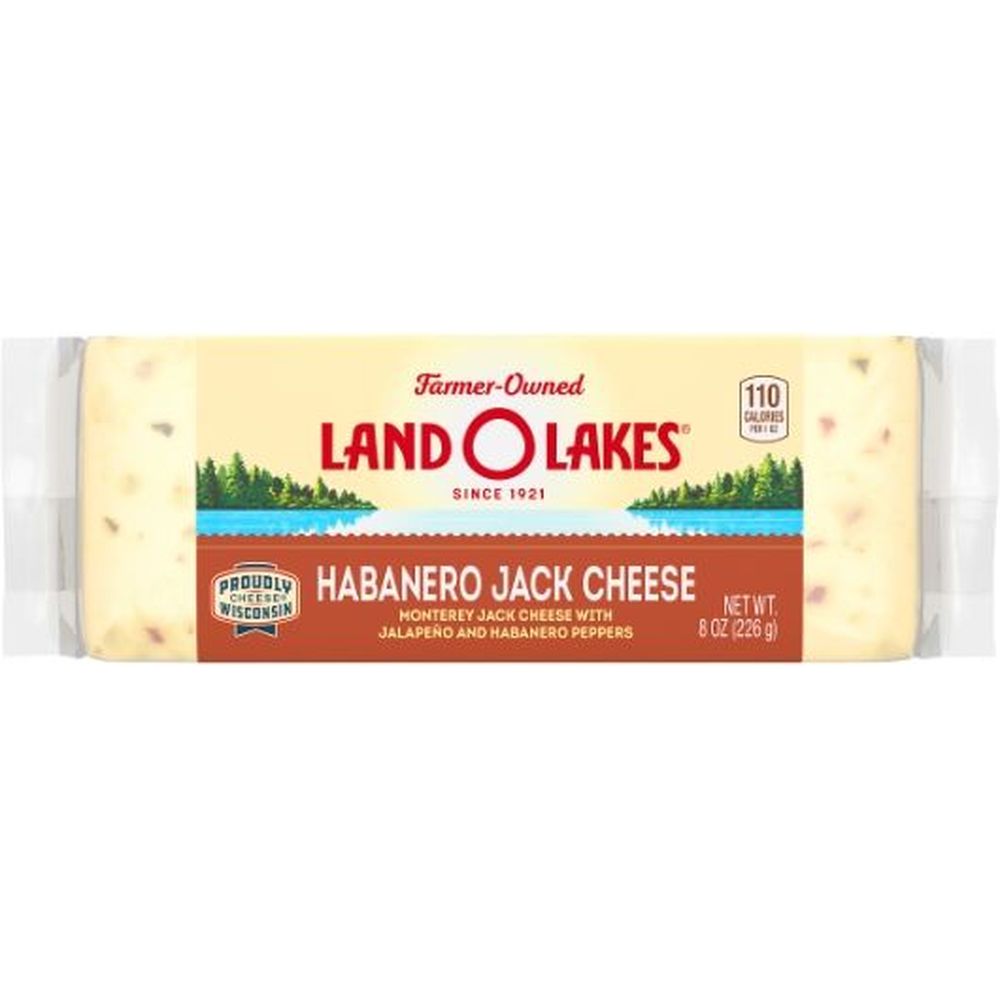 Land O Lakes Habanero Monterey Jack Cheese Chunk, 8 Ounce -- 14 Per Case