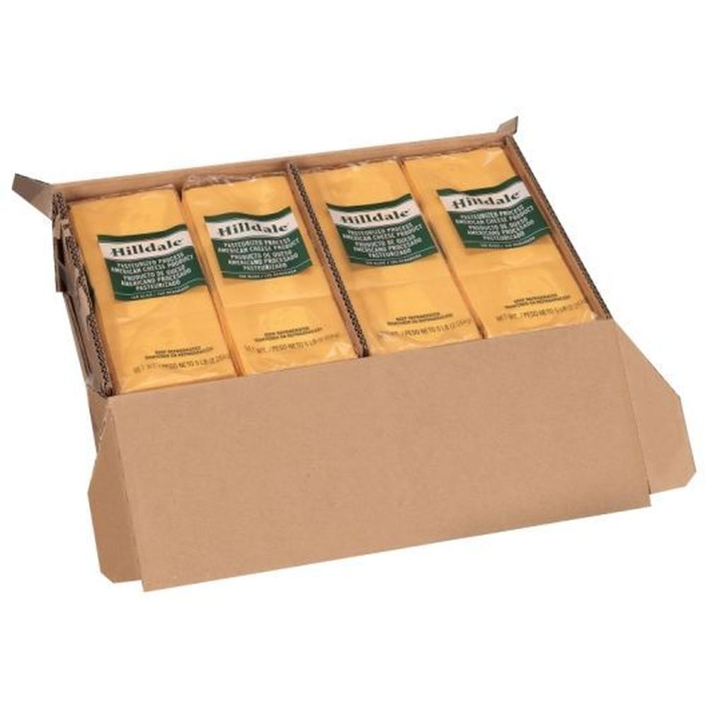 Hilldale Yellow American Cheese, 120 Slices, 5 Pound -- 4 Per Case