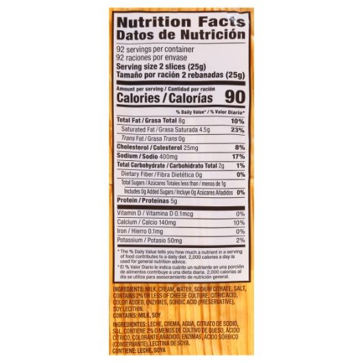 Land O Lakes Pasteurized Process Yellow American Cheese, 5