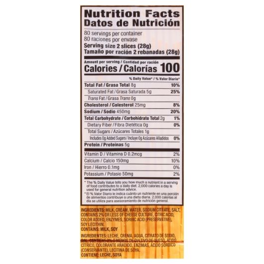Land O Lakes Yellow American Cheese, 5 Pound -- 4 per case
