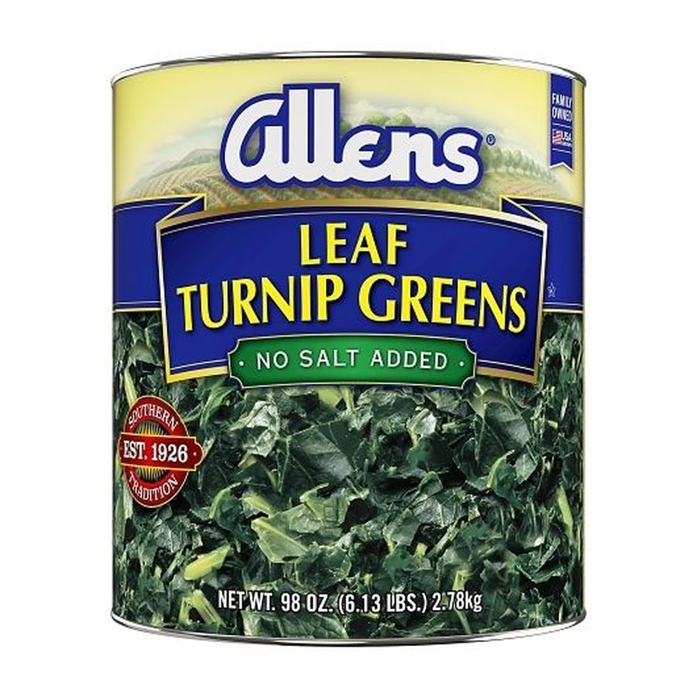 Allens Leaf Turnip Greens, 98 Ounce -- 6 Per Case