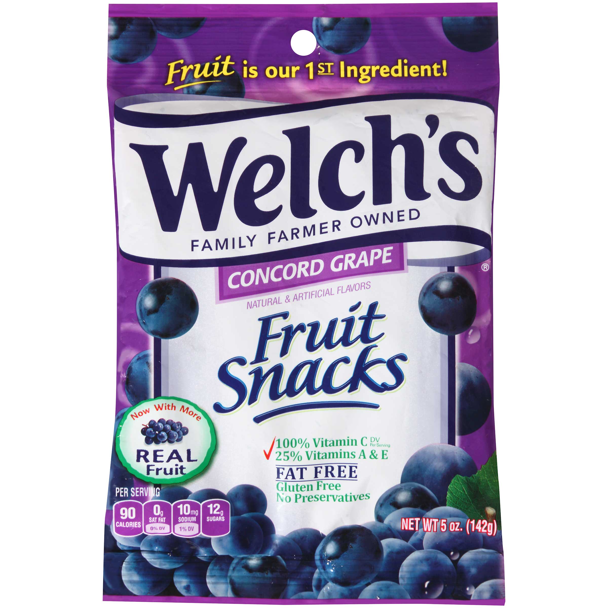 Welch's Concord Grape Fruit Snacks, 5 Ounce -- 12 Per Case