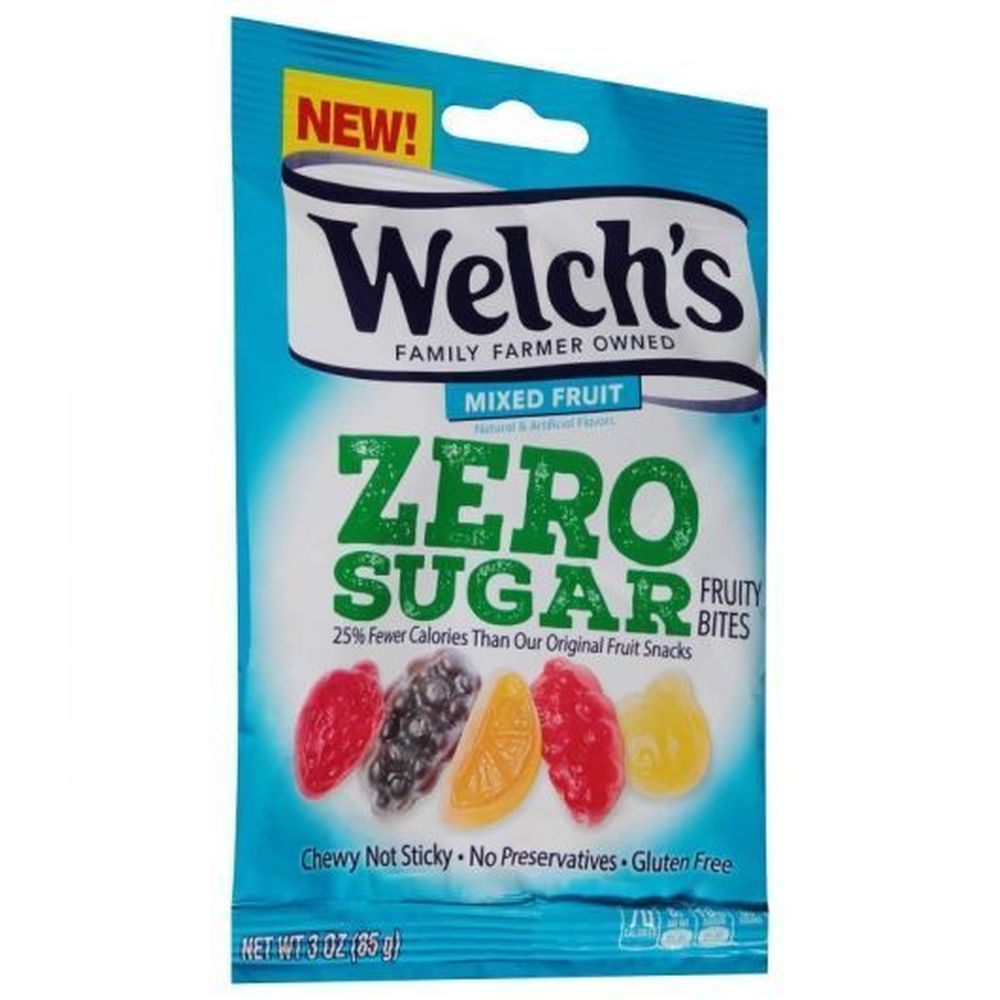 Welch's Zero Sugar Mixed Fruit Fruity Bites, 3 Ounce -- 12 Per Case