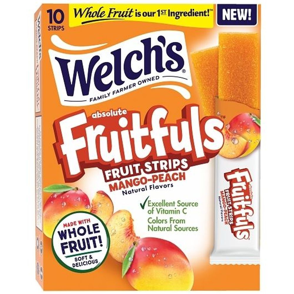 Fruitfuls Mango-peach Fruit Strips, 0.5 Ounce -- 120 Per Case