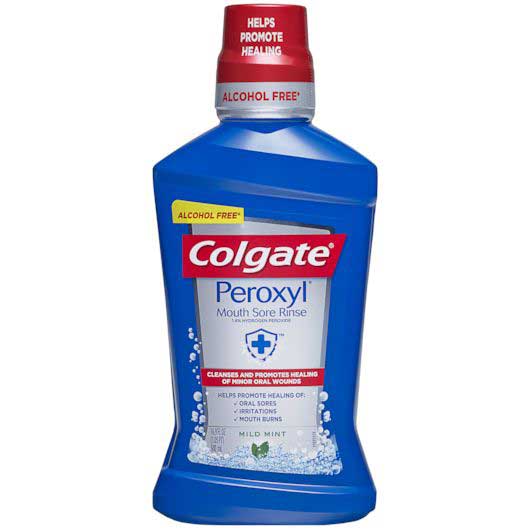 Colgate Peroxyl Alcohol Free Mild Mint Mouth Sore Rinse, 16.9 Fluid Ounce -- 6 Per Case